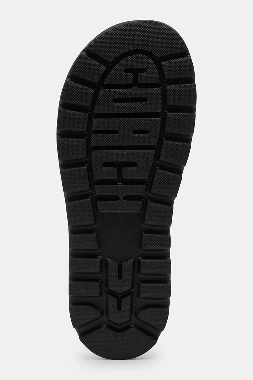 Женские кожаные туфли на плоской подошве Brynn Leather Slide Sandal - фото 5