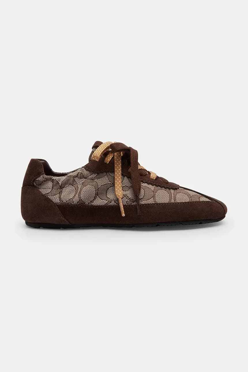 Coach Женские кроссовки Soft Sneaker With Signature Jacquard