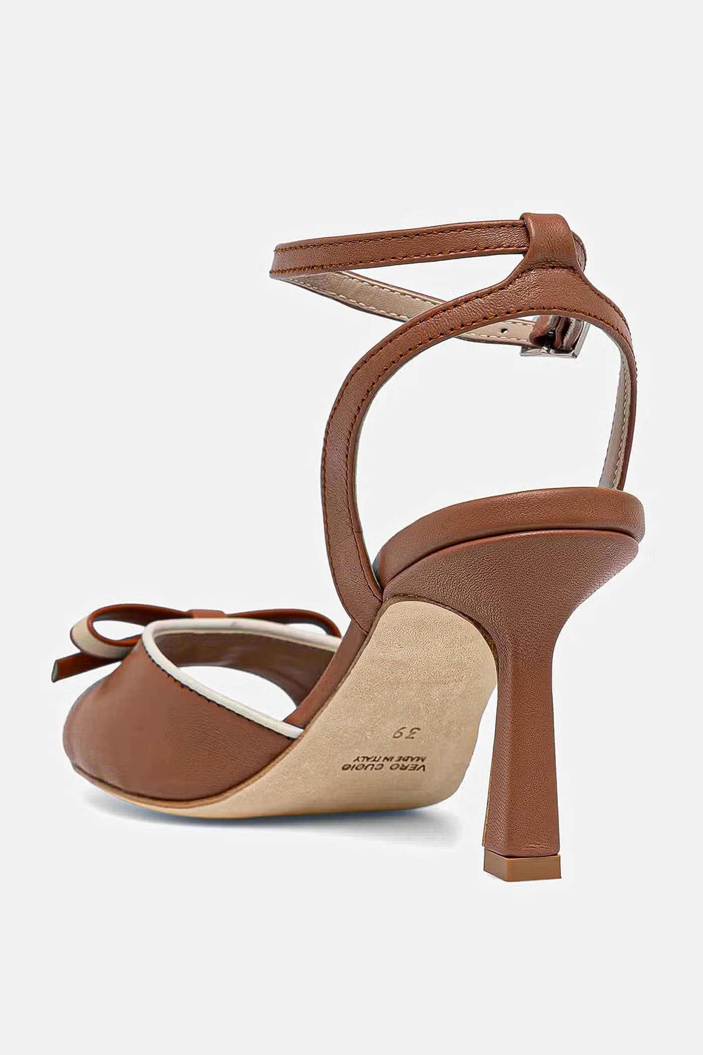 Кожаные босоножки на высоком каблуке CUOIO DRESS - фото 3