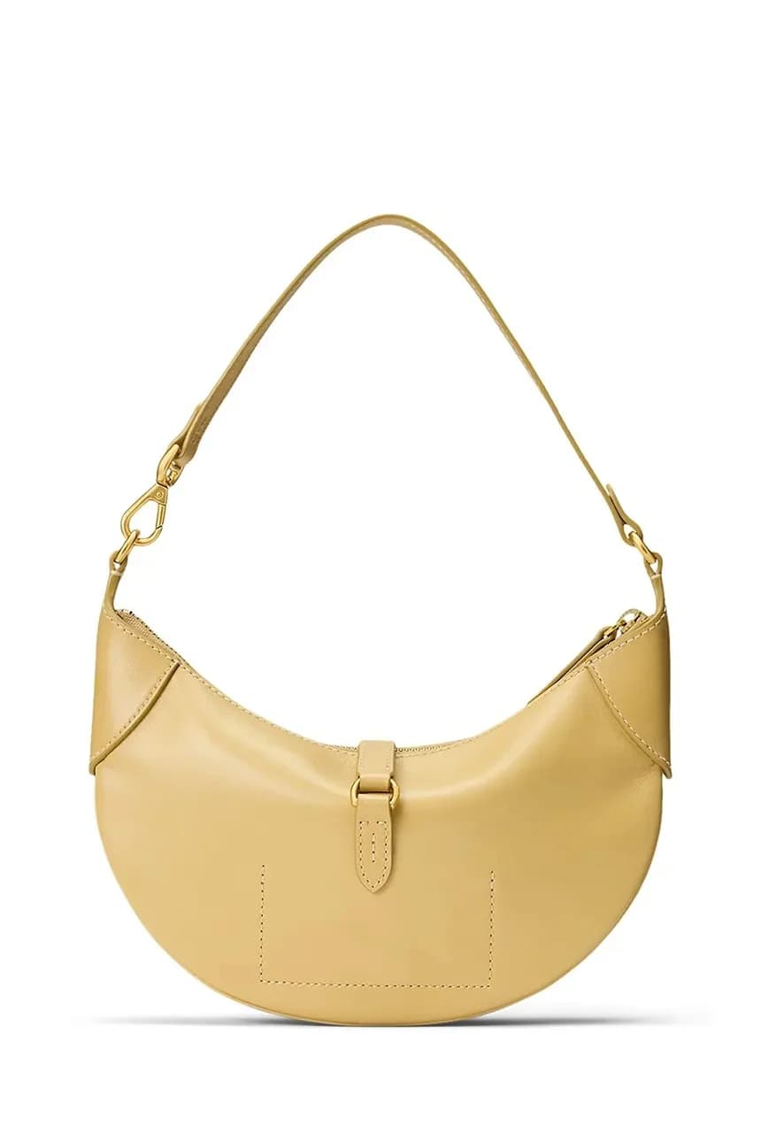 Женская кожаная сумочка с круассанами - фото 2