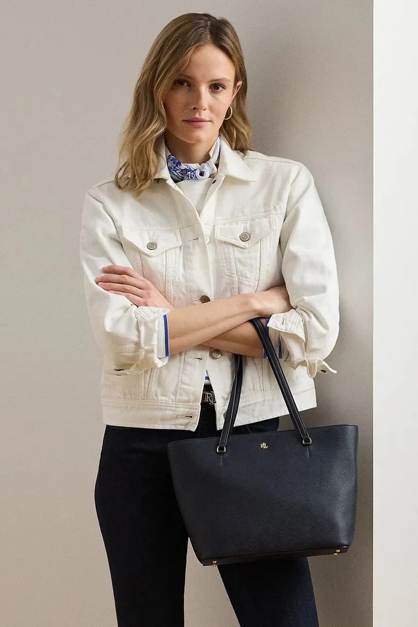 Женская кожаная сумка-шоппер - фото 11