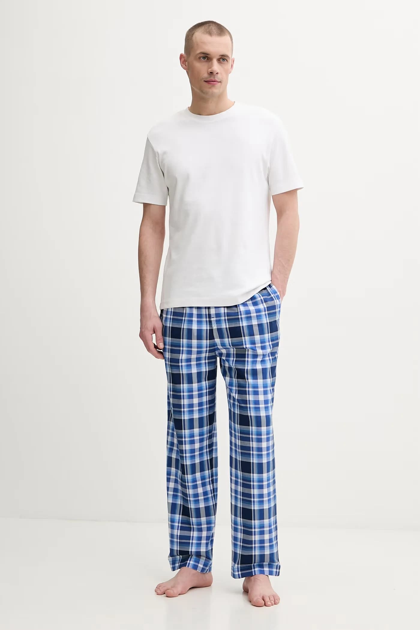 Мужские хлопковые пижамные штаны - фото 2