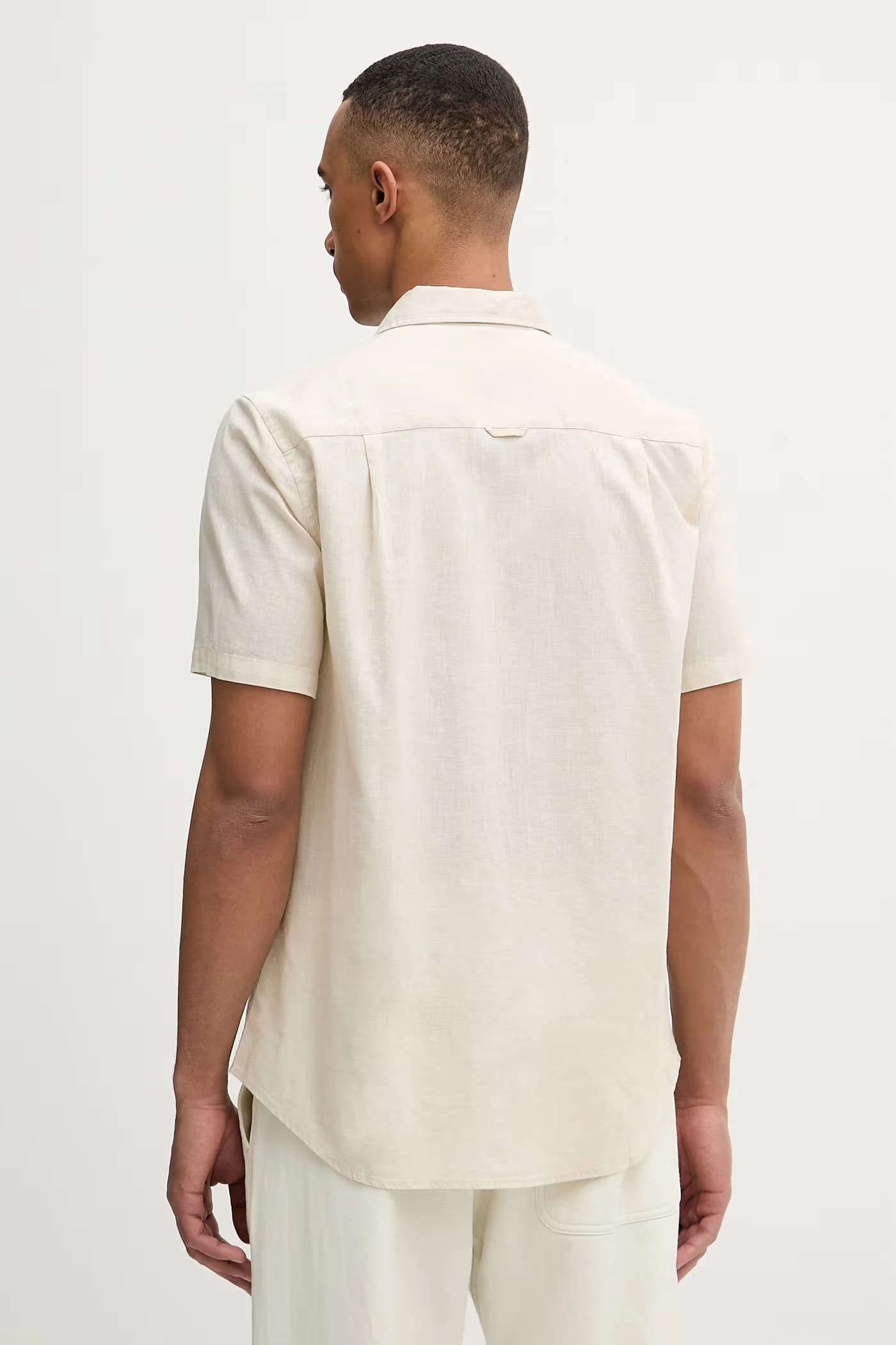 Мужская рубашка сафари из льна LINEN BLEND SS - фото 3