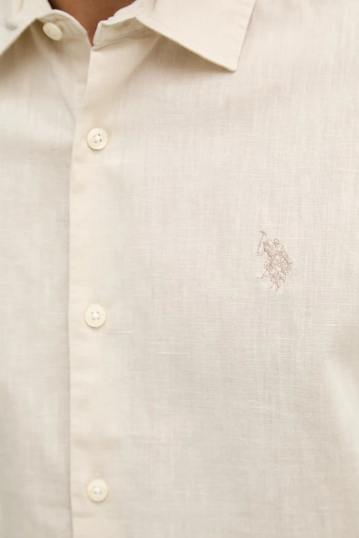 Мужская рубашка сафари из льна LINEN BLEND SS - фото 5