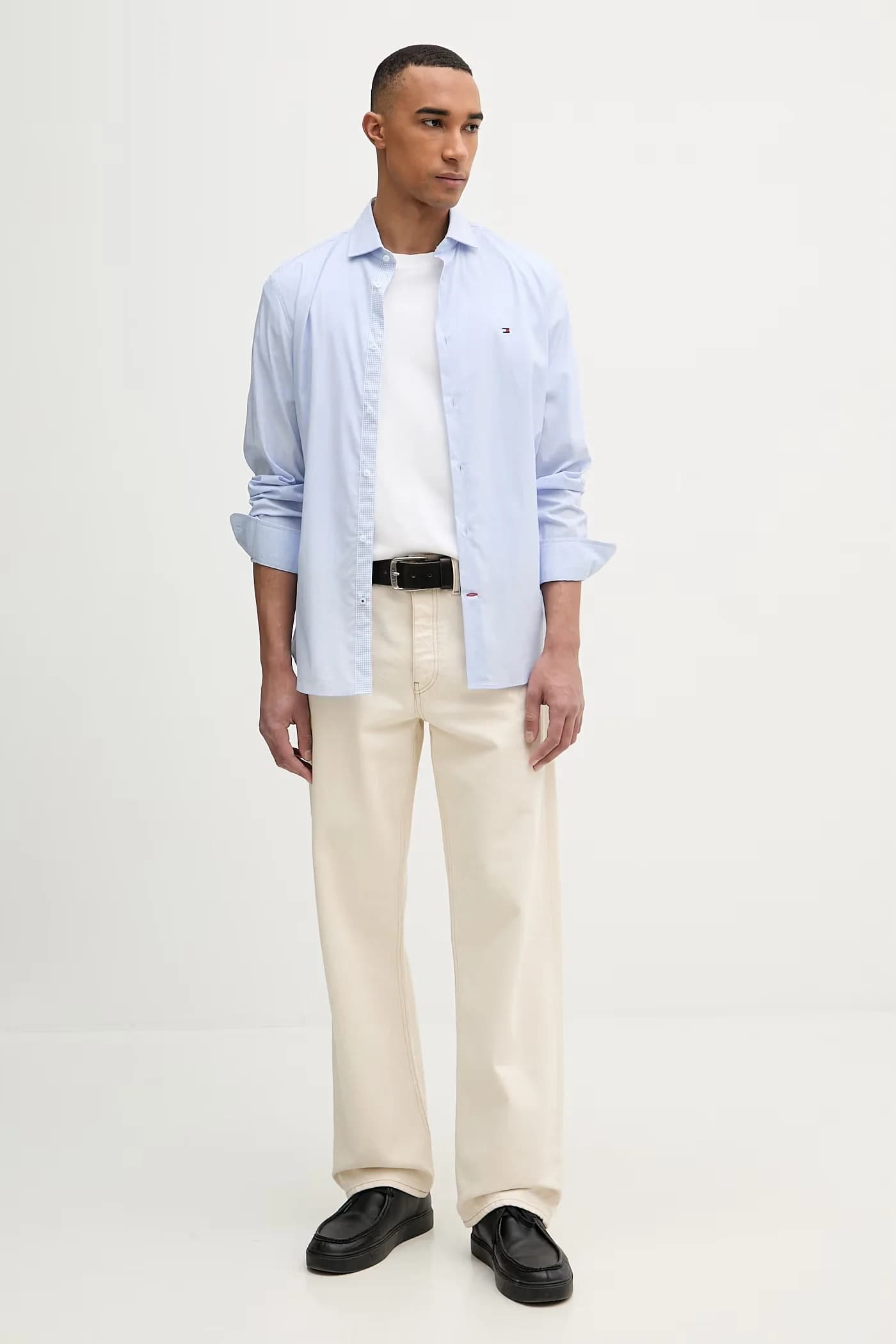 Мужская рубашка из хлопка с эластаном - фото 3