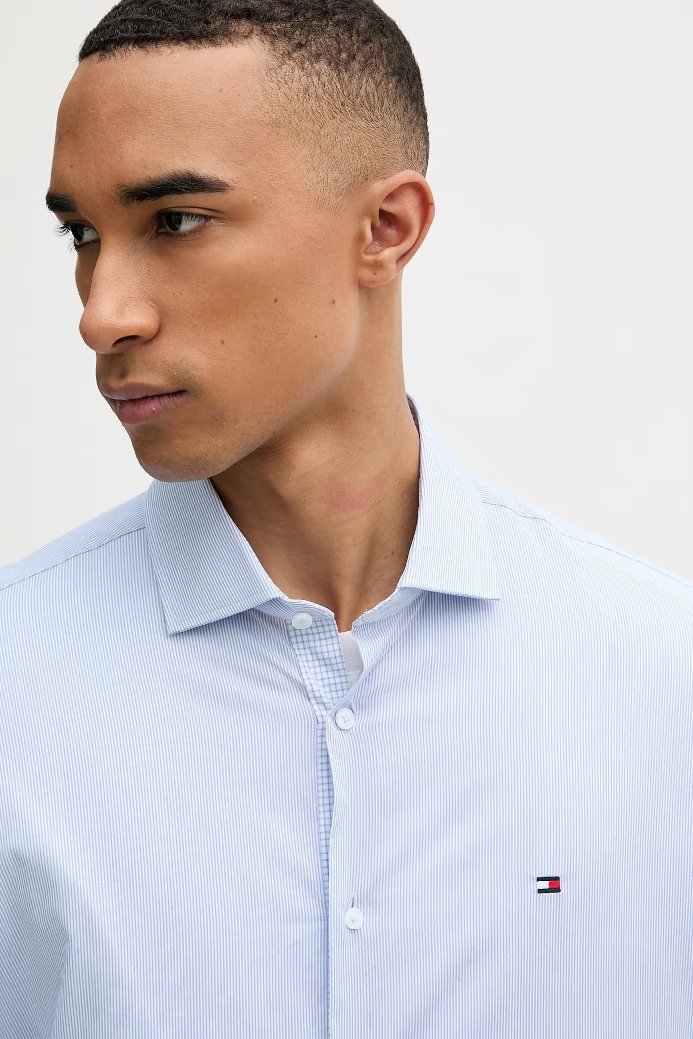 Мужская рубашка из хлопка с эластаном - фото 7