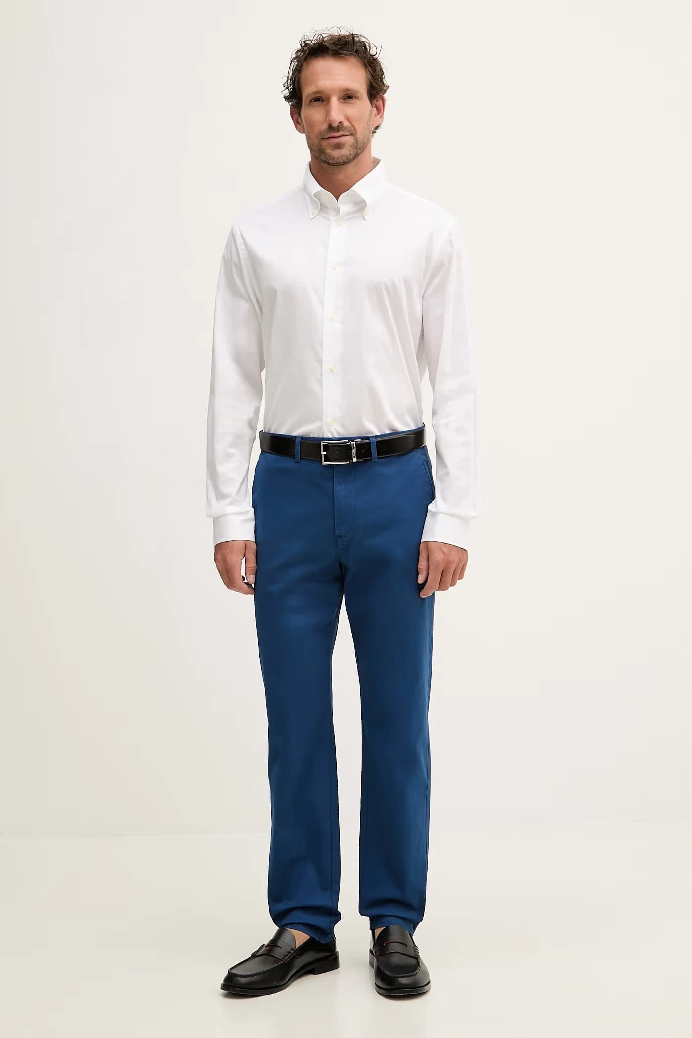 Мужская рубашка из хлопка с эластаном - фото 3