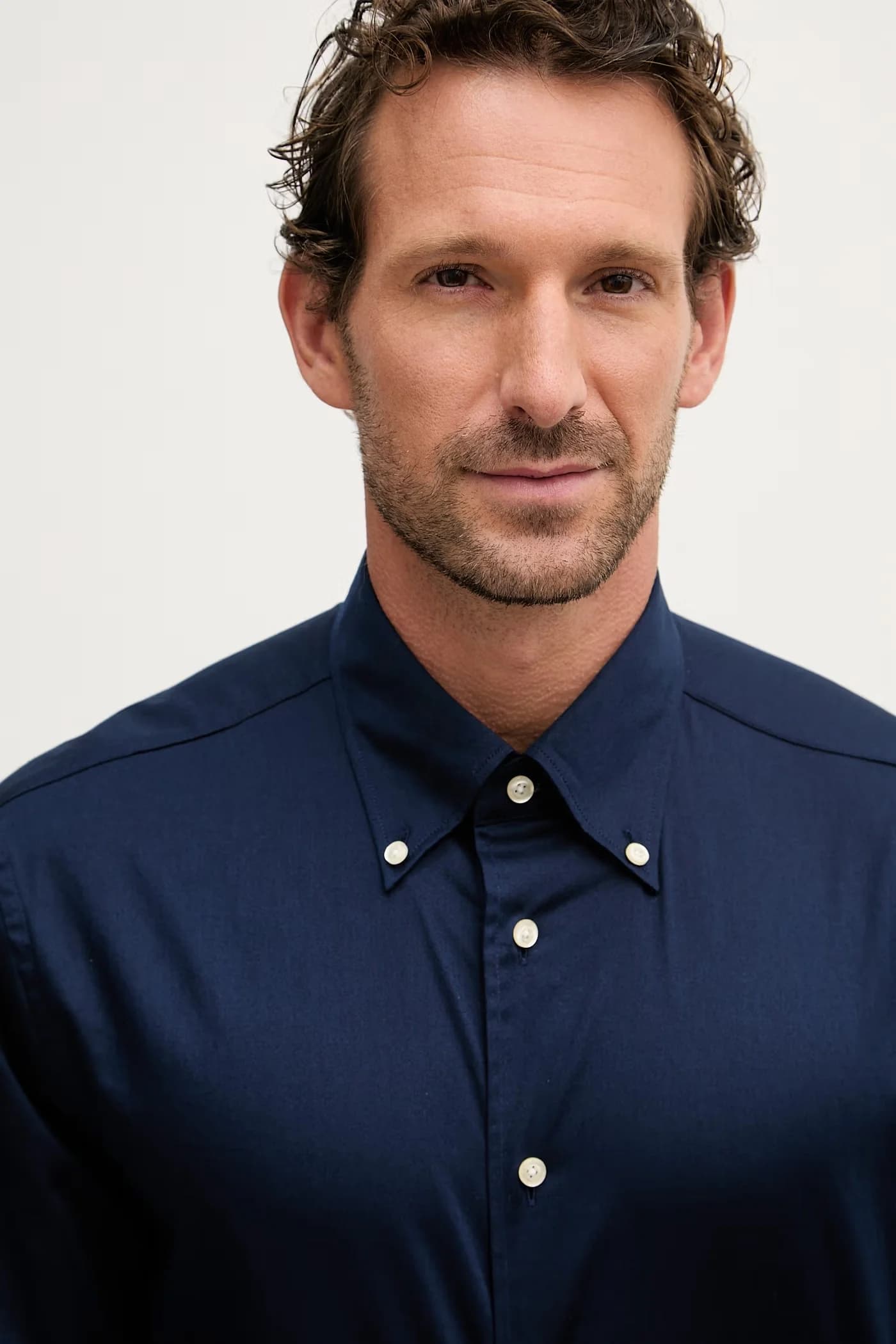 Мужская рубашка из хлопка с эластаном - фото 4