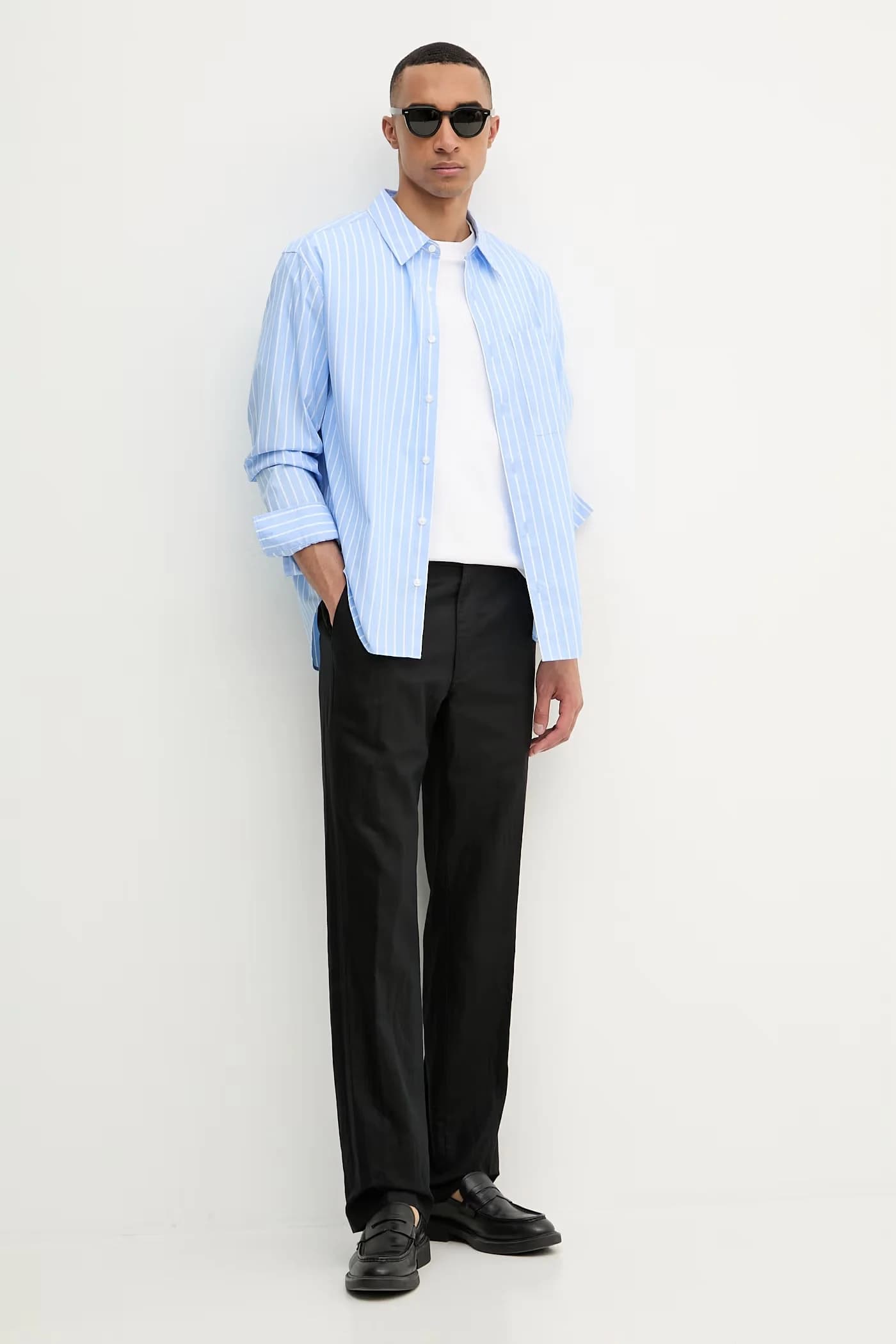 Мужские обычные брюки с льном - фото 2