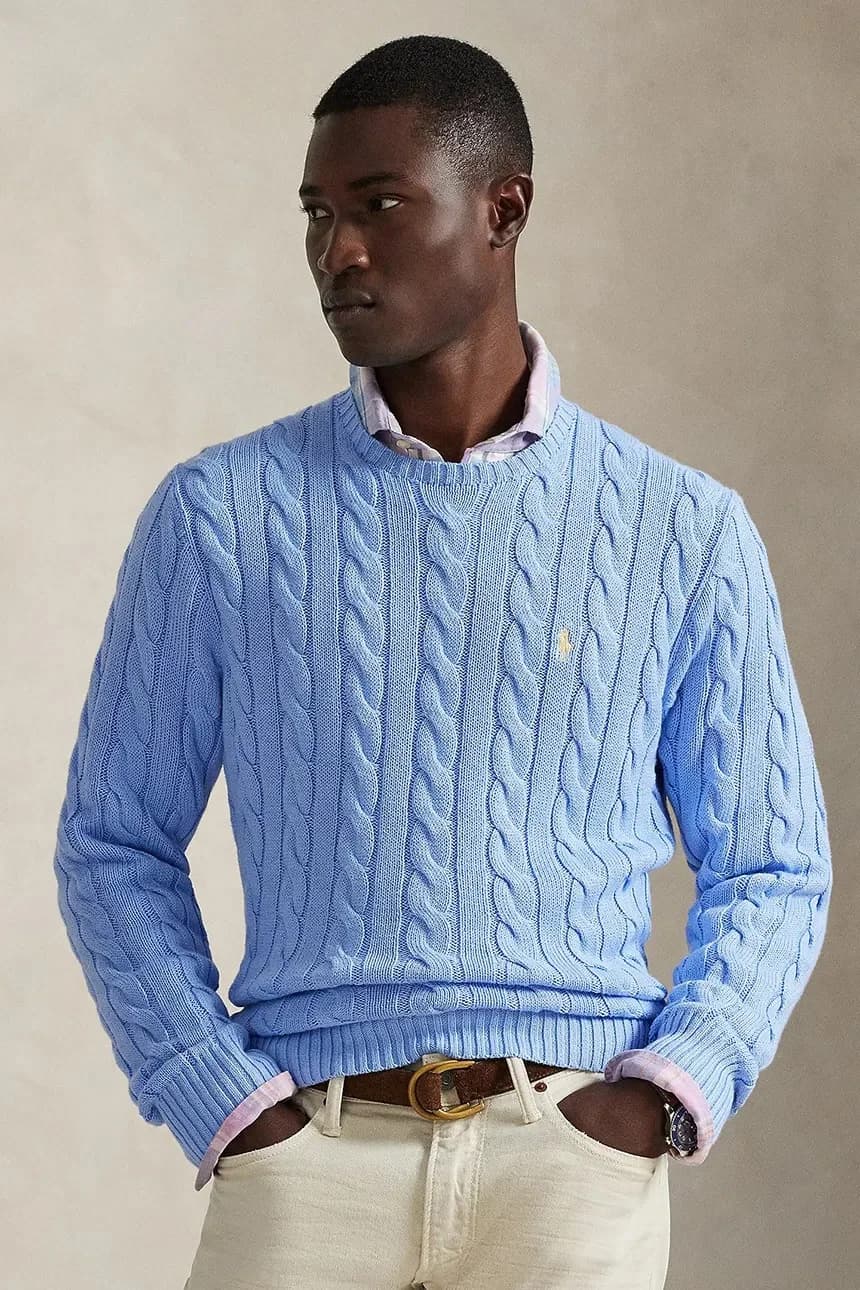 Мужской хлопковый свитер