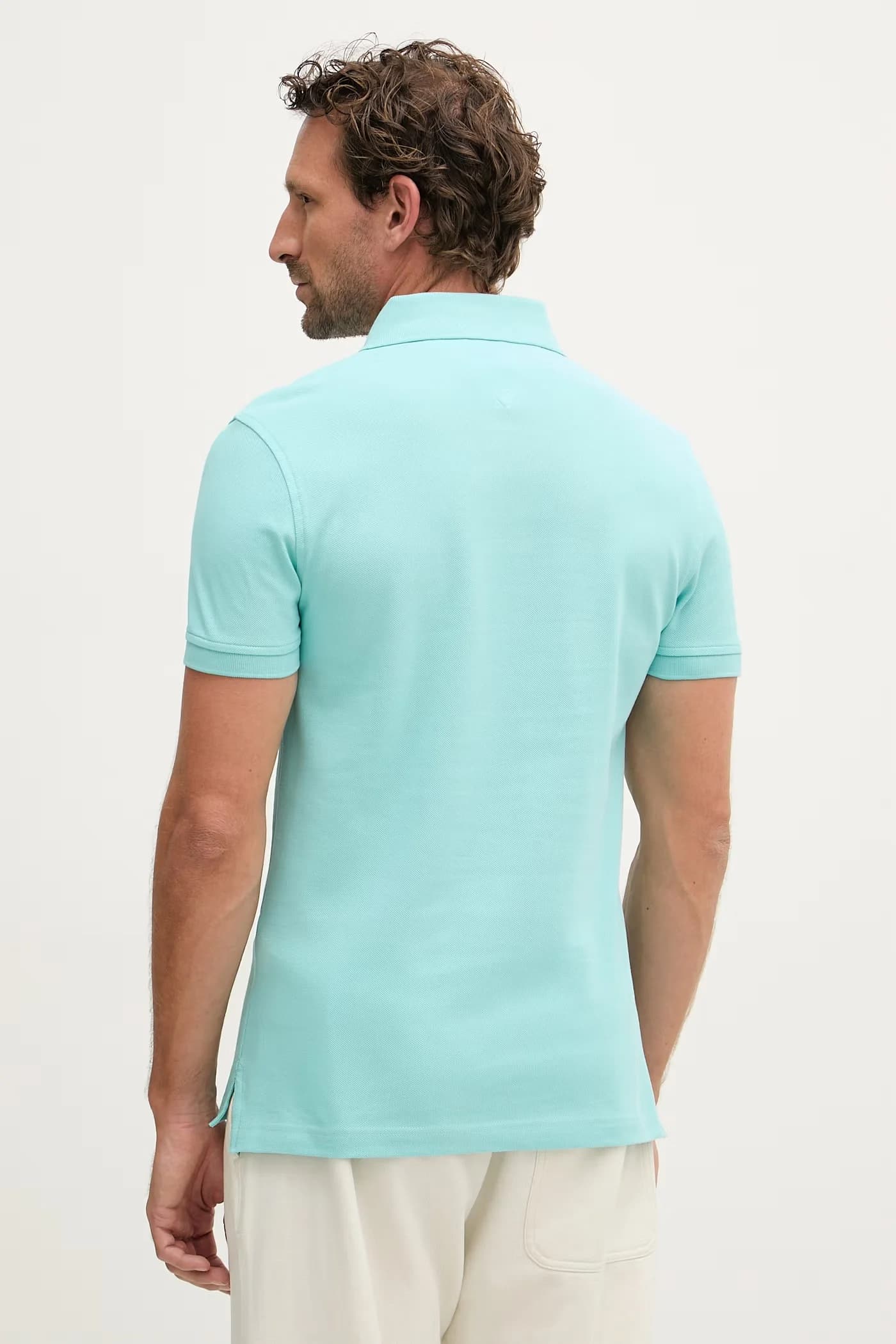 Хлопковое поло с эластаном - фото 3