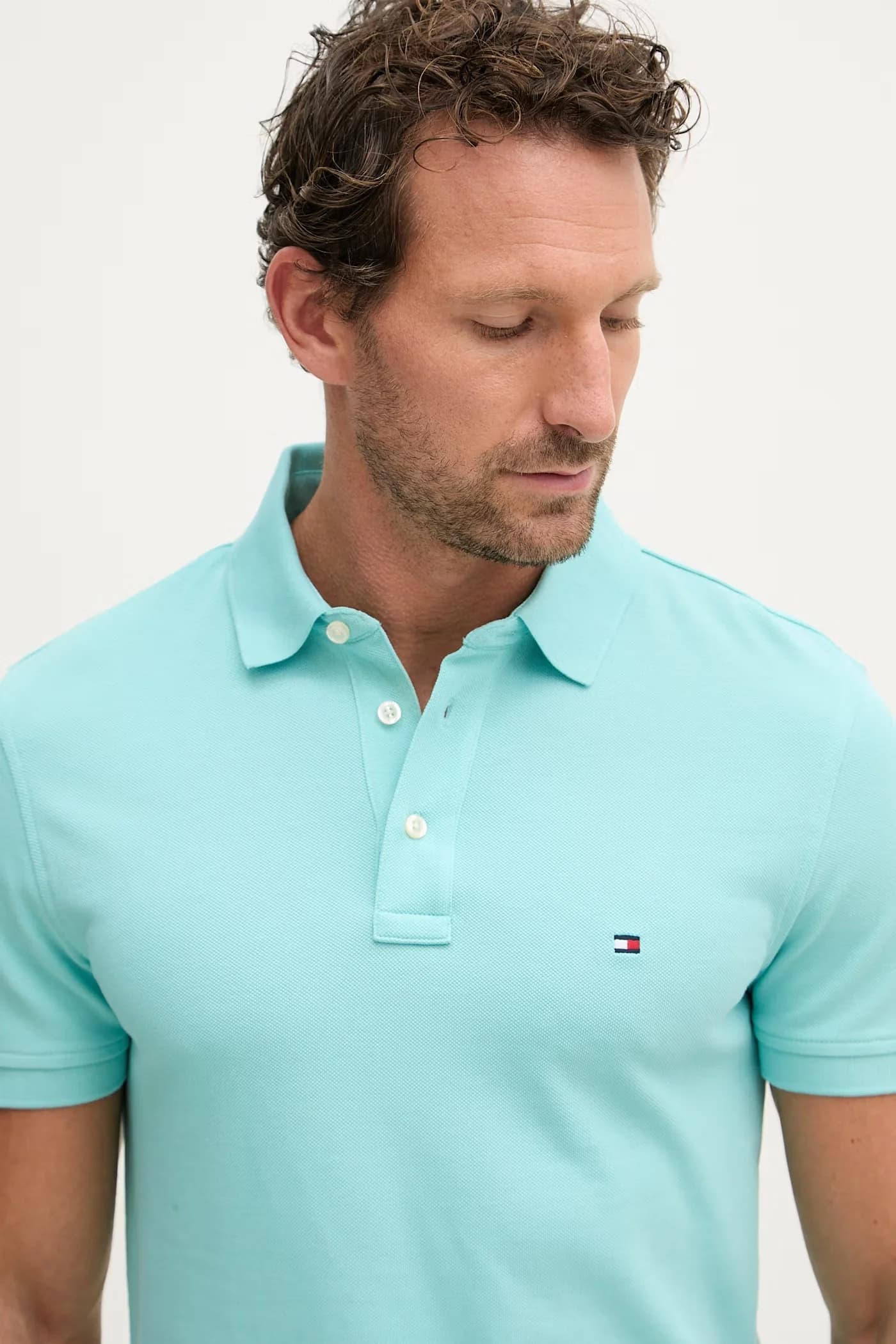 Хлопковое поло с эластаном - фото 4