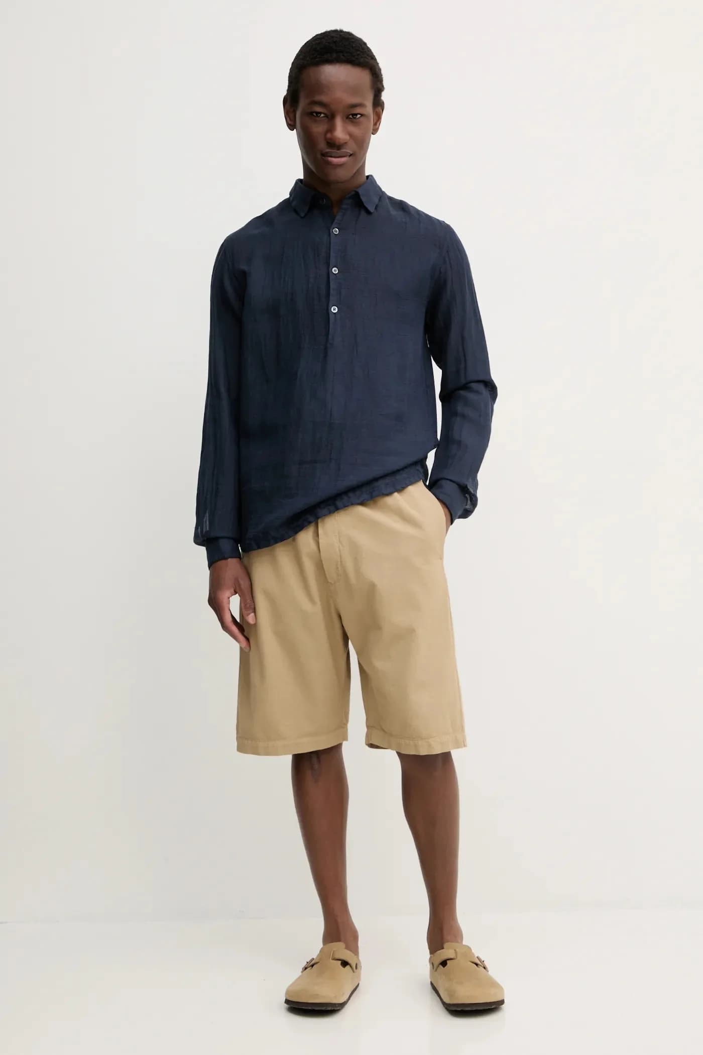 Льняная рубашка Camicia Pavan S с длинными рукавами - фото 3