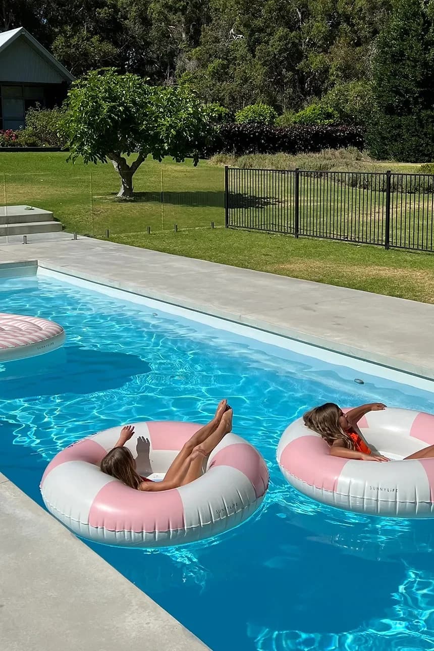 Детское плавательное кольцо Stole My Heart с розовой полоской - фото 5