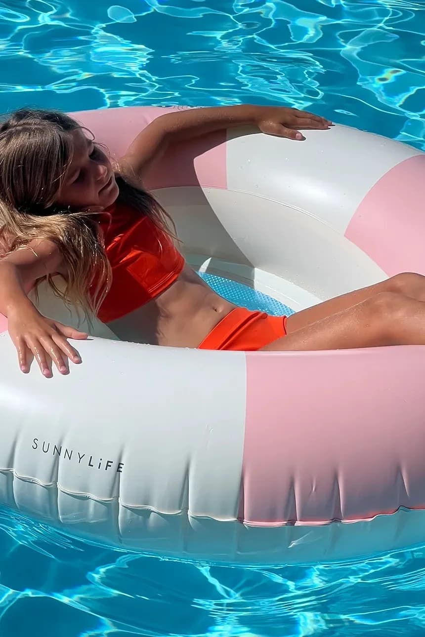 Детское плавательное кольцо Stole My Heart с розовой полоской - фото 6