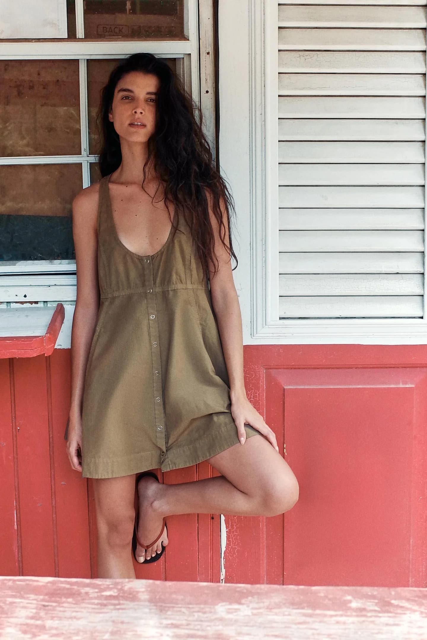 ПЛАТЬЕ ПОПЕЛИН С ЭФФЕКТОМ СТИРКИ