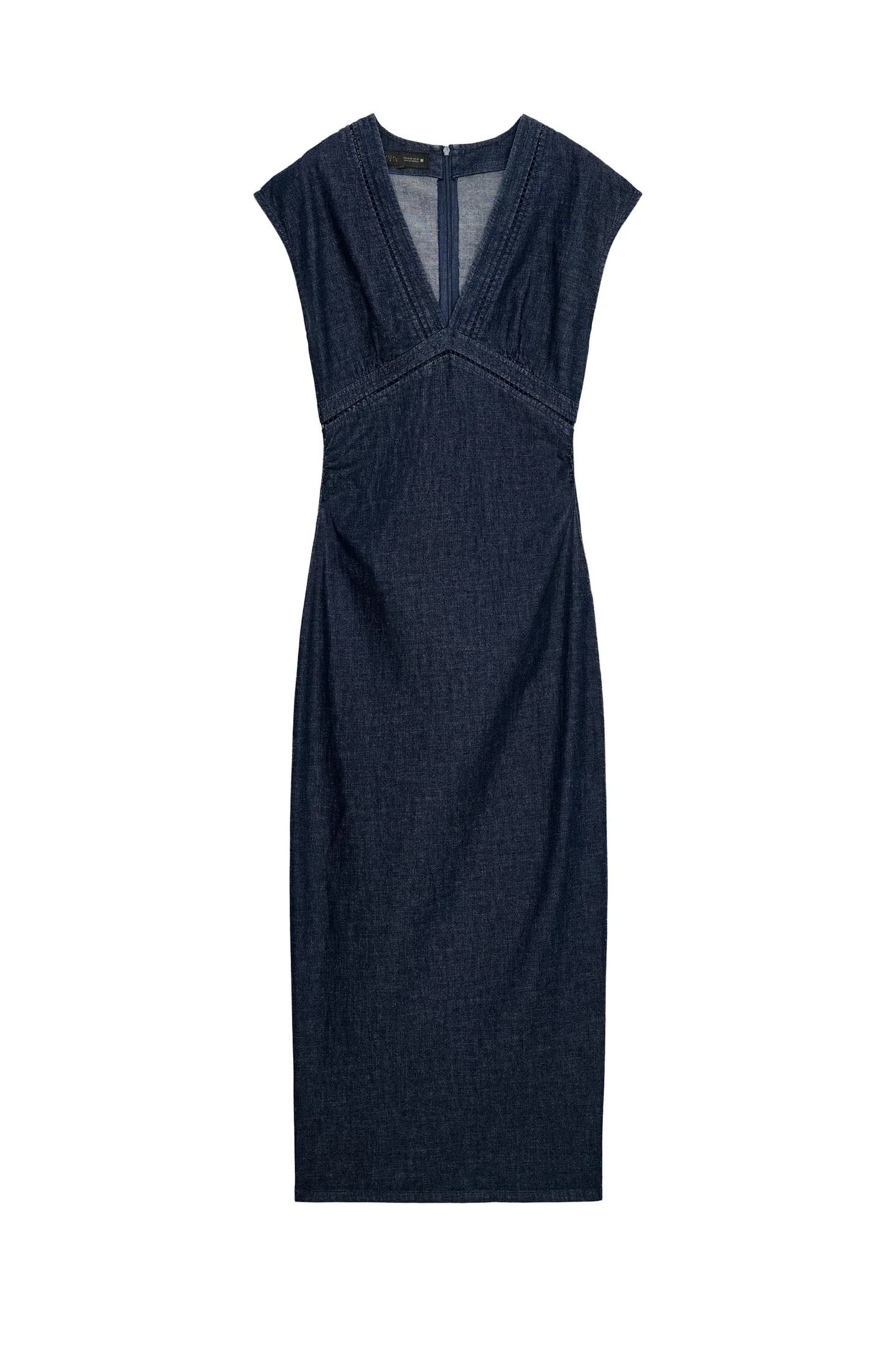 ПЛАТЬЕ СРЕДНЕЙ ДЛИНЫ С АНГЛИЙСКОЙ ВЫШИВКОЙ - фото 3