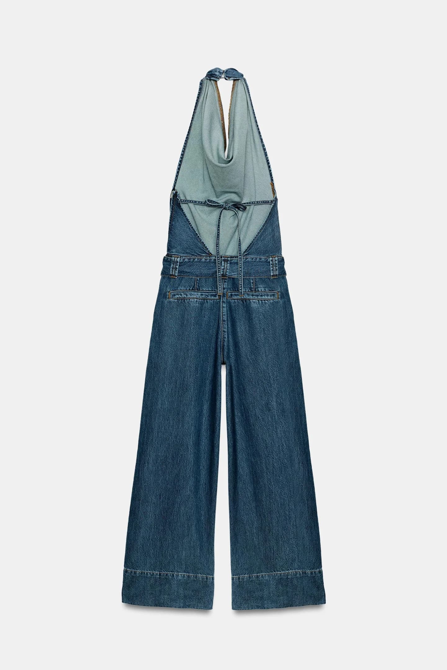 Z1975 ДЖИНСОВЫЙ КОМБИНЕЗОН С ПОЯСОМ - фото 2