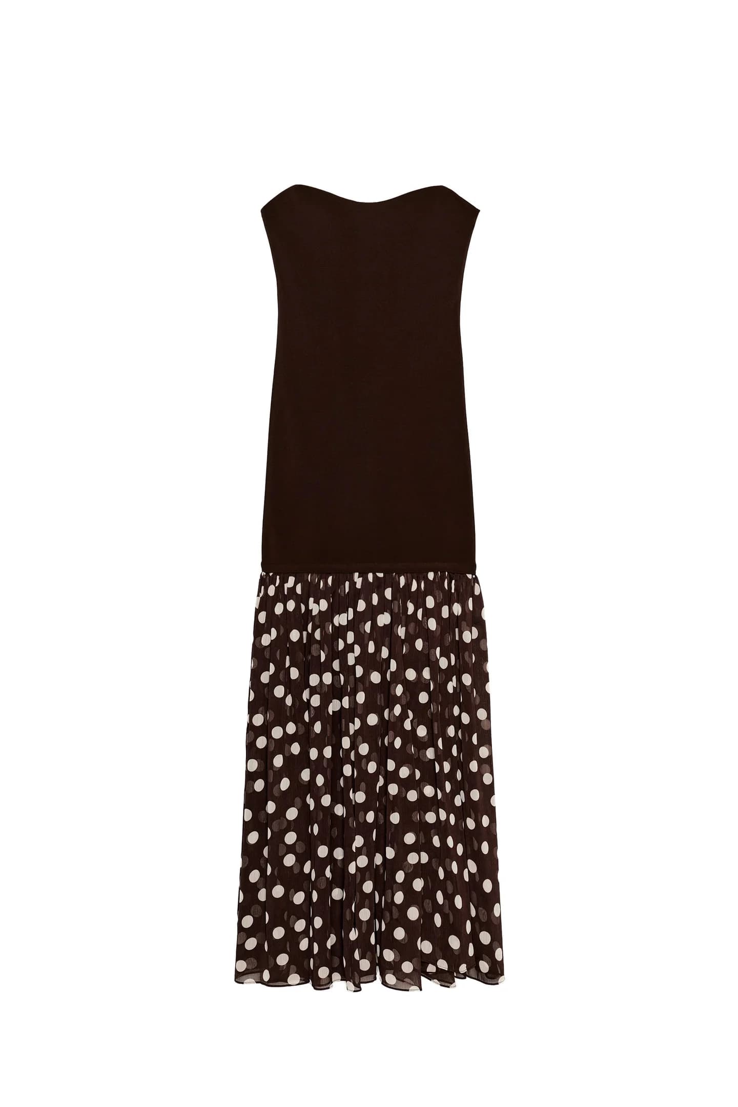 ПЛАТЬЕ ИЗ КОМБИНИРОВАННОЙ ТКАНИ С КАШОЧКАМИ - фото 3