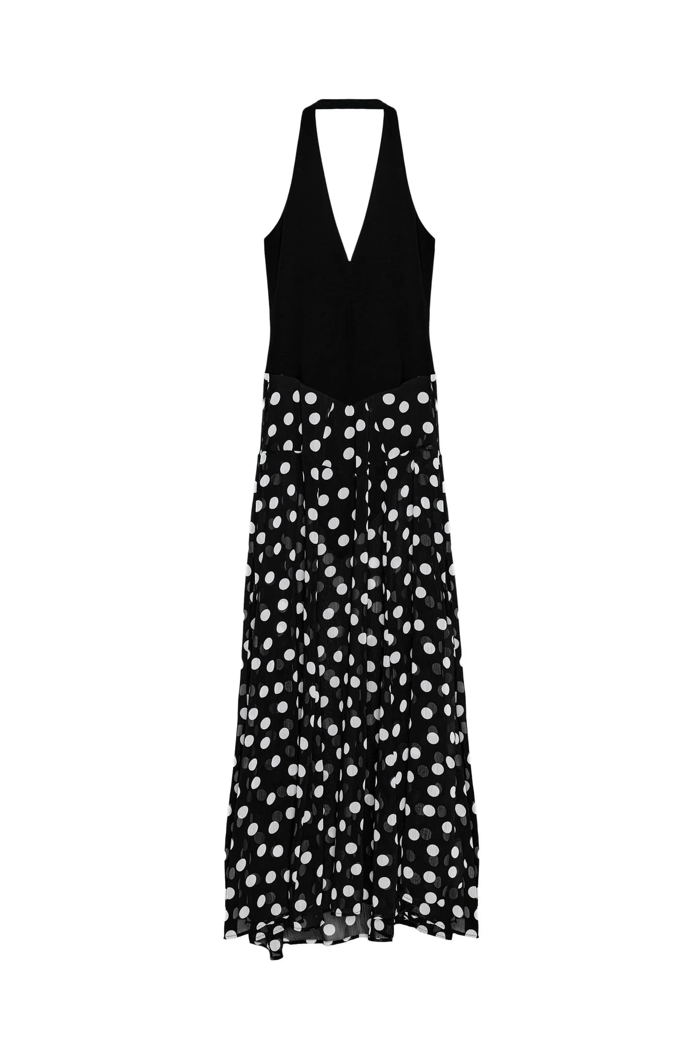 ПЛАТЬЕ ИЗ КОМБИНИРОВАННОЙ ТКАНИ С КАШОЧКАМИ - фото 3