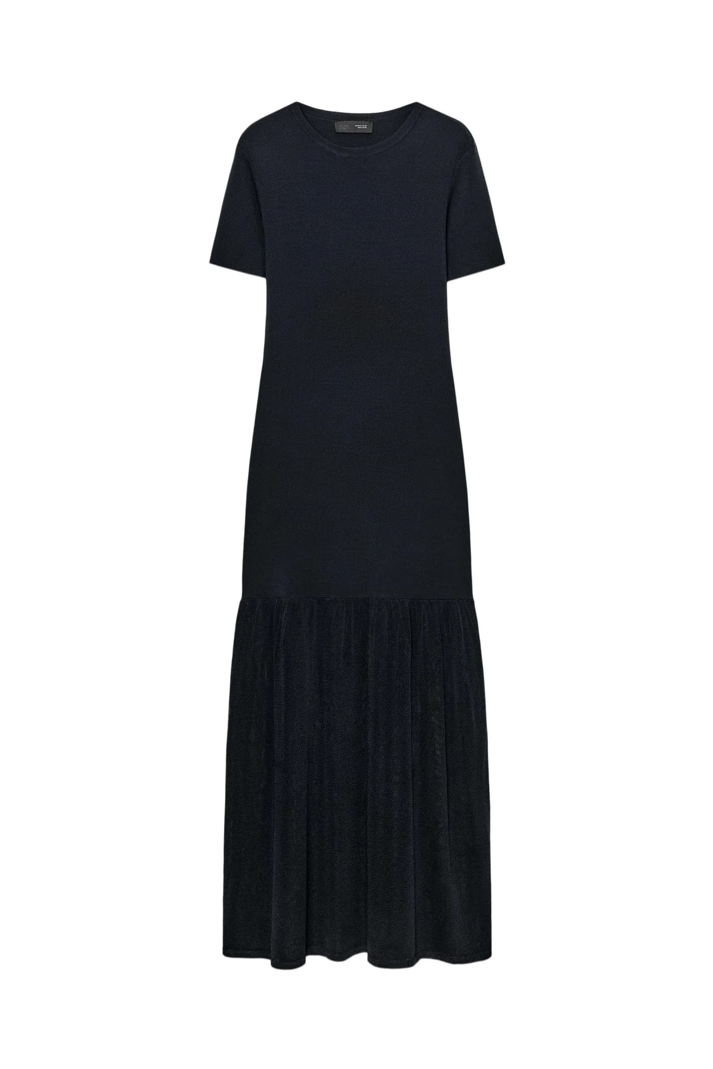 ДЛИННОЕ ТРИКОТАЖНОЕ ПЛАТЬЕ СО ВСТАВКАМИ - фото 3