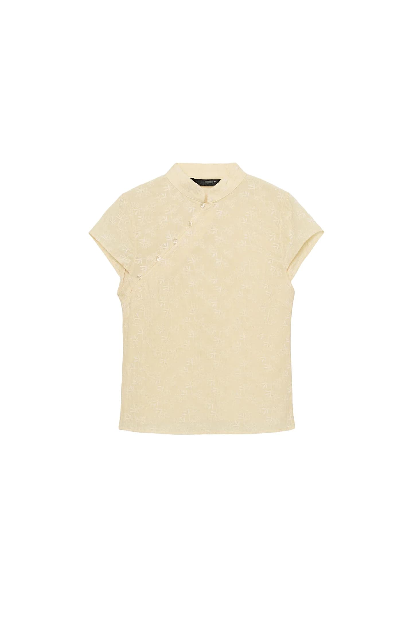 РУБАШКА С ВОРОТНИКОМ-СТОЙКОЙ И ВЫШИВКОЙ - фото 3