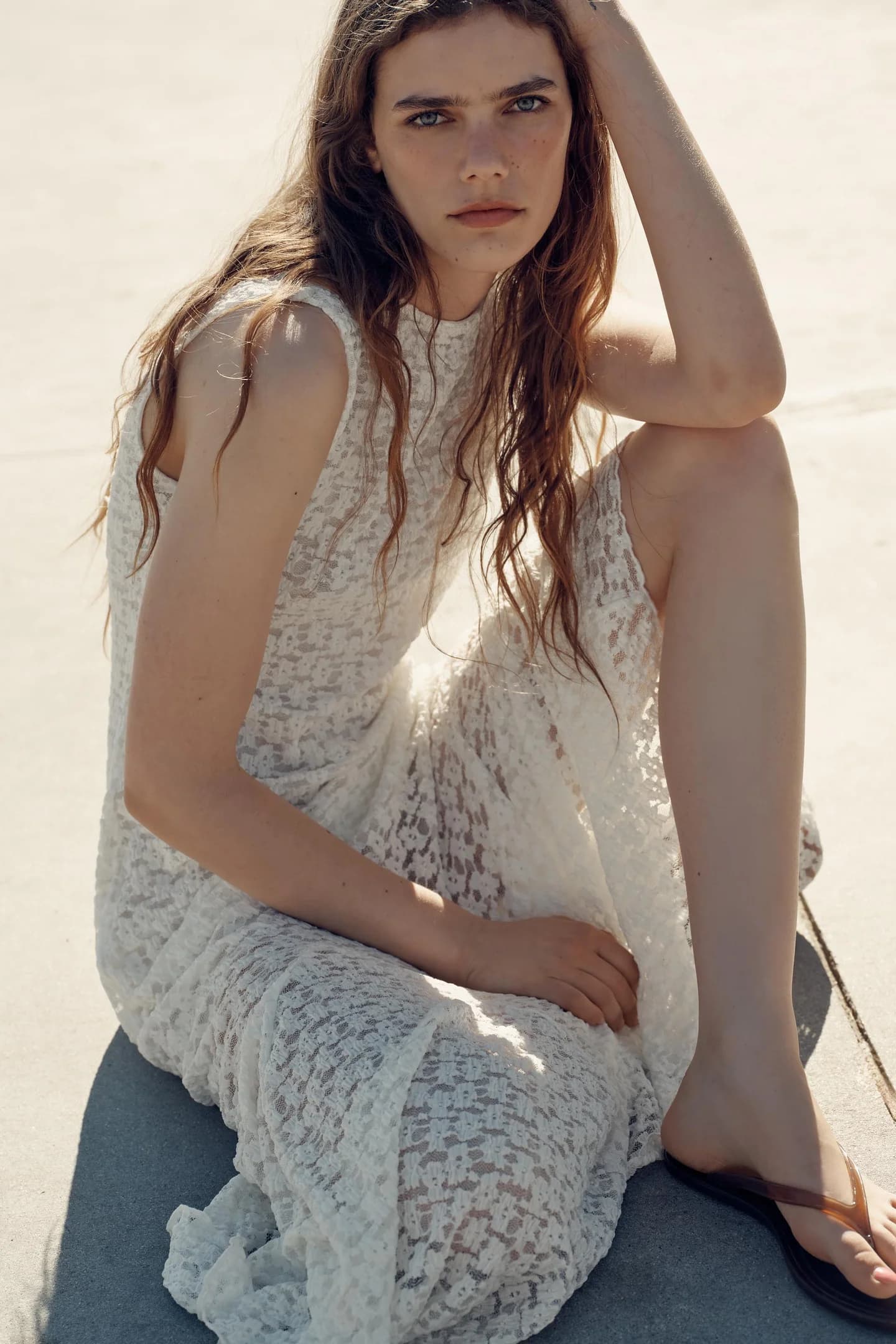 ДЛИННОЕ КРУЖЕВНОЕ ПЛАТЬЕ - фото 2