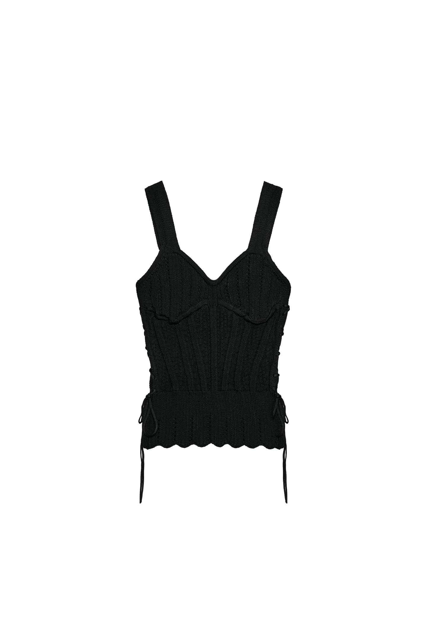 ТРИКОТАЖНЫЙ КОРСЕТНЫЙ ТОП НА СТРУНКАХ - фото 3