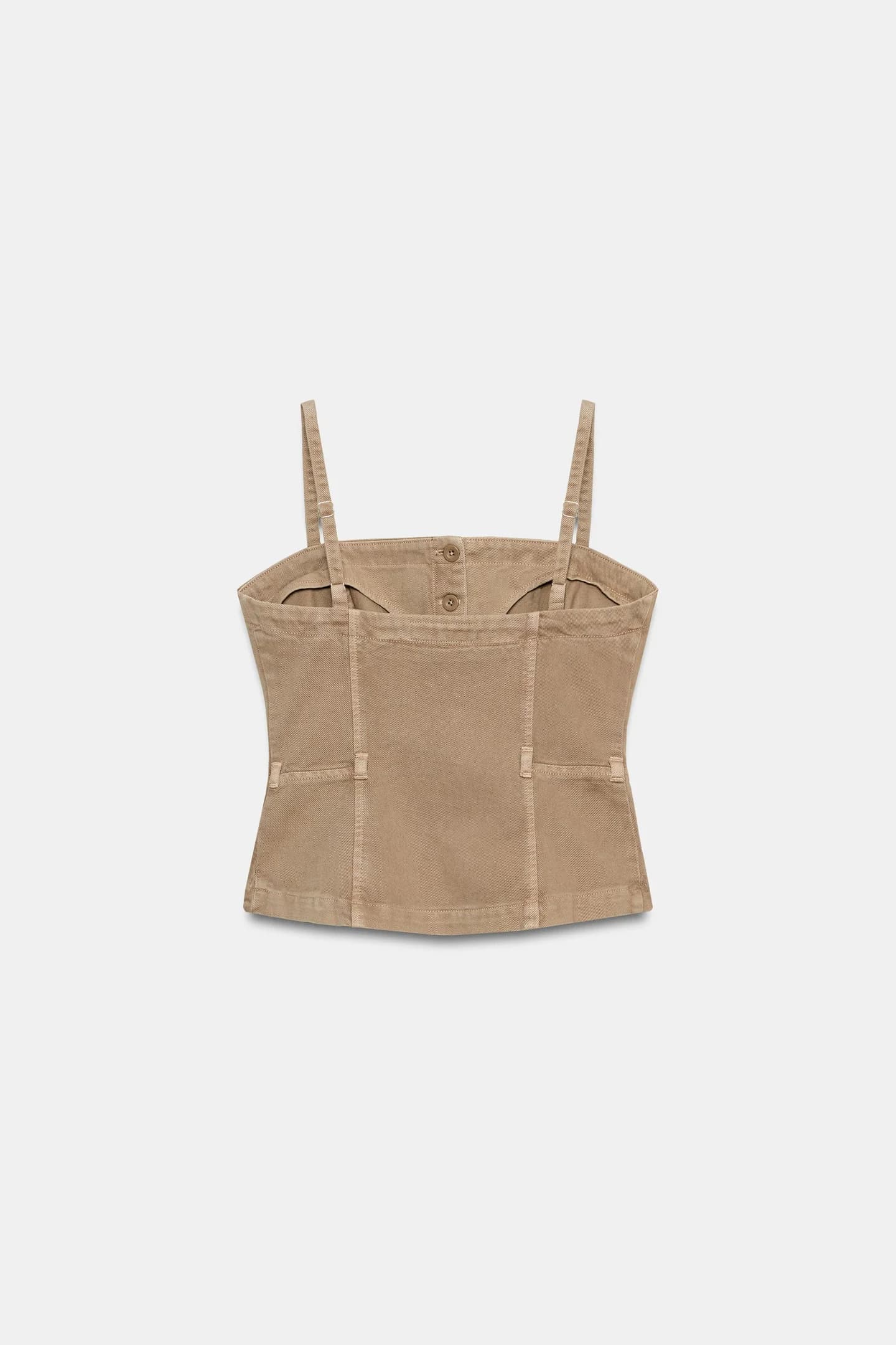 ДЖИНСОВЫЙ ТОП Z1975 НА РЕМЕШКАХ - фото 2