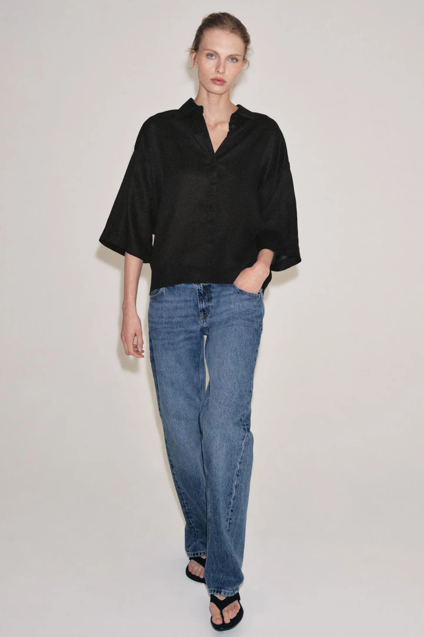 СВОБОДНАЯ РУБАШКА OVERSIZE ИЗ КОЛЛЕКЦИИ ZW