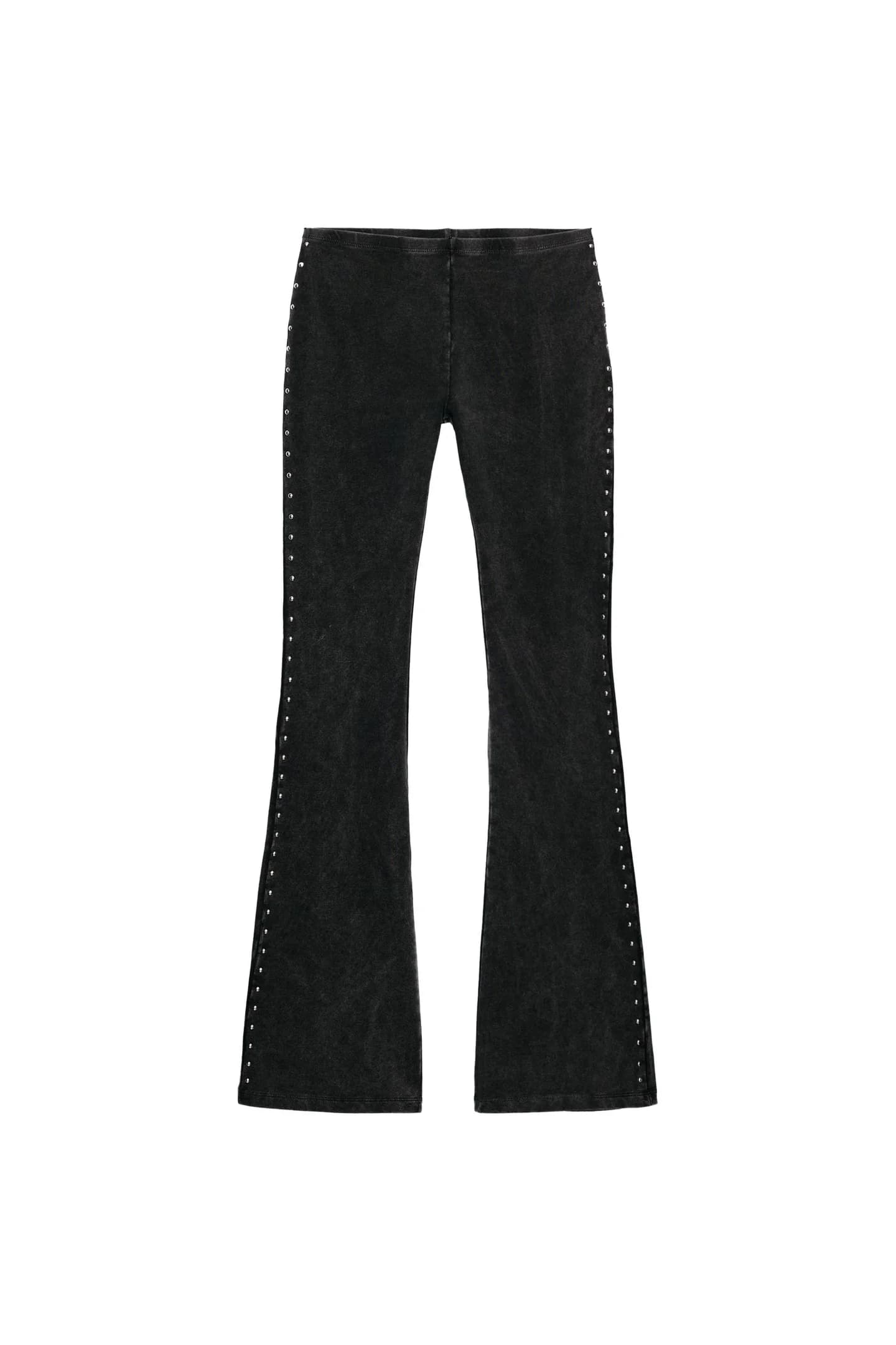 БРЮКИ РАСКРЕШЕННЫЕ НОГИ С КЛЕПКАМИ - фото 3