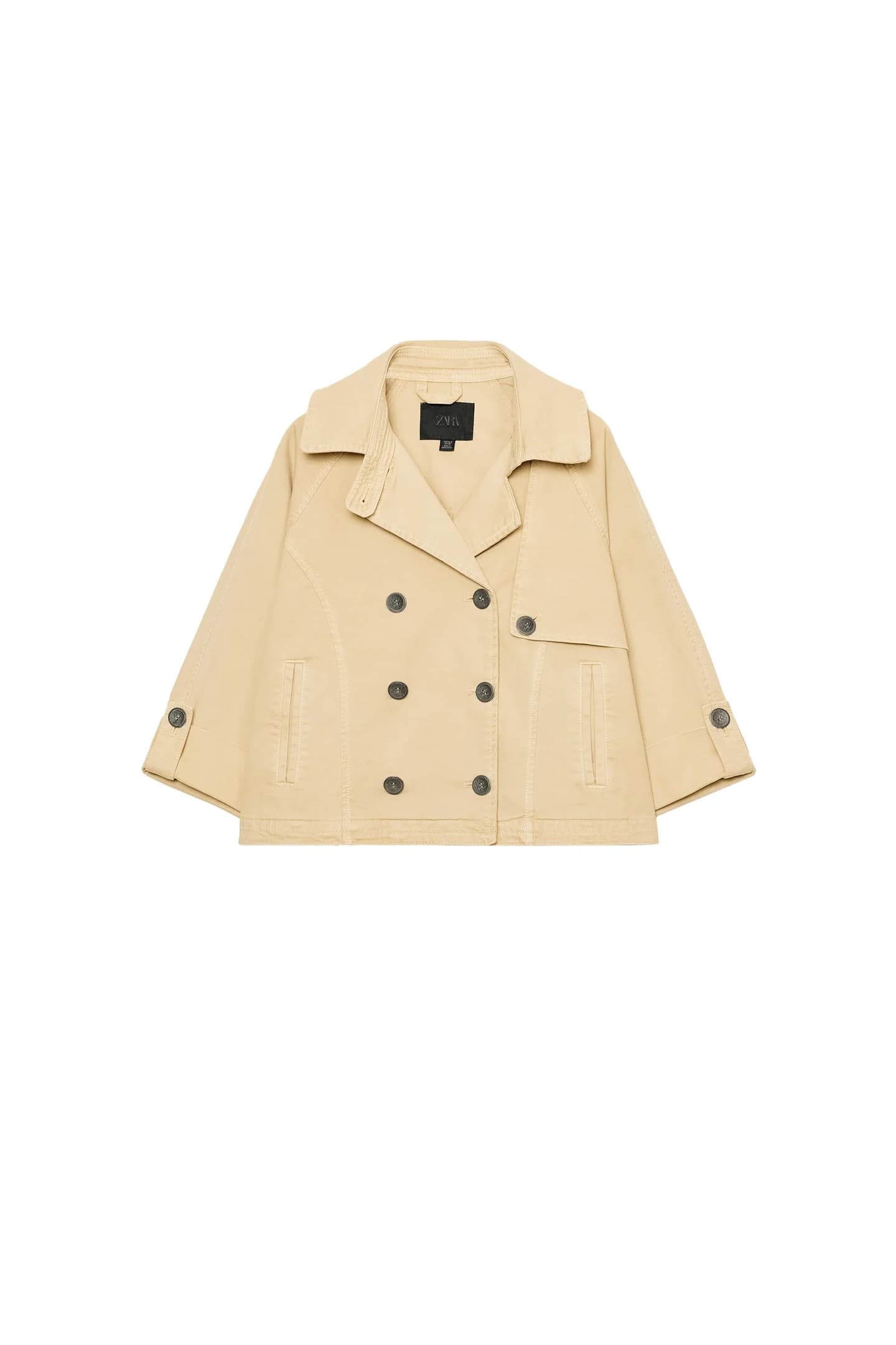 КОРОТКОЕ ПАЛЬТО С ЭФФЕКТОМ СТИРКИ - фото 3