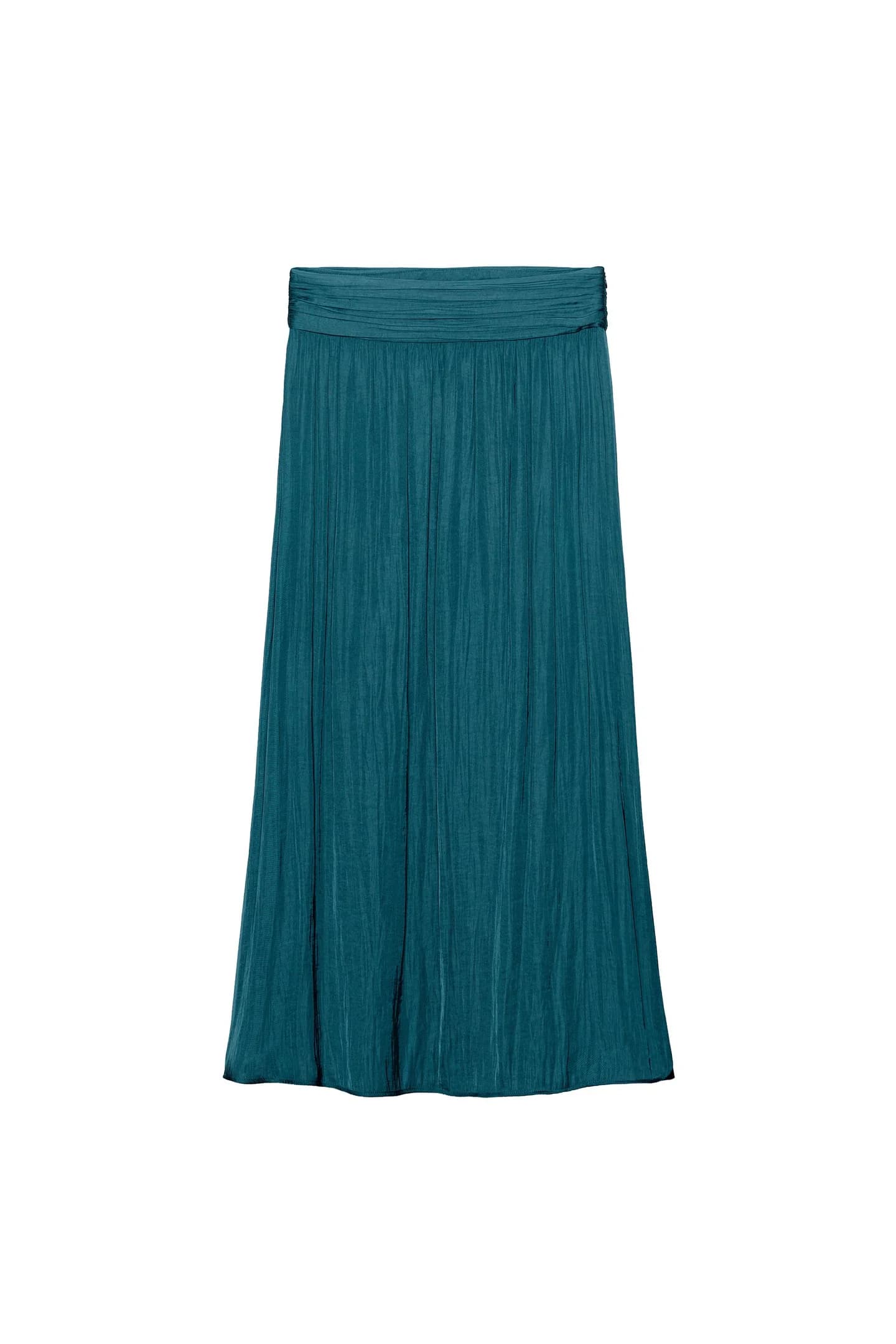 АТЛАСНАЯ ЮБКА СРЕДНЕЙ ДЛИНЫ - фото 3