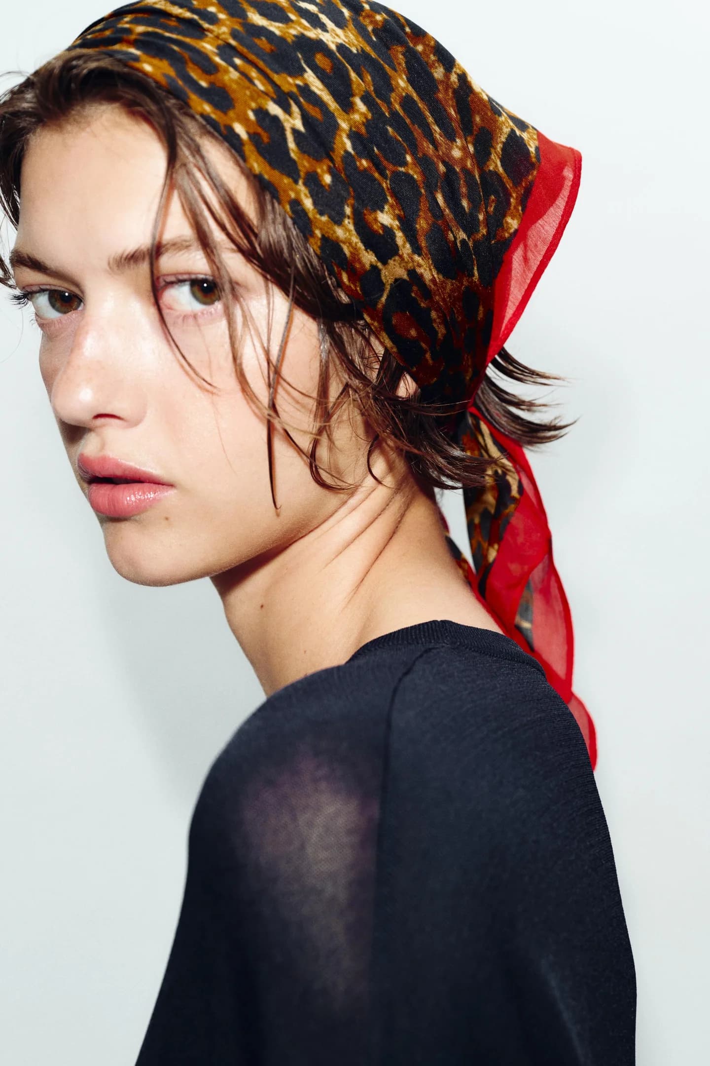 ШАРФ ИЗ МОДАЛА И ШЕЛКА С УЗОРОМ ЖИВОТНЫХ - фото 4