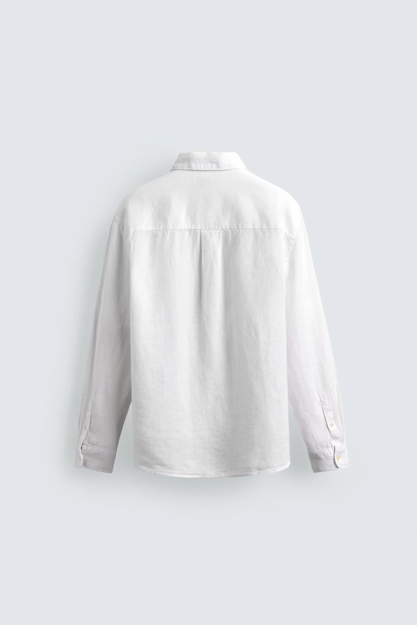 РУБАШКА ПРЯМОГО КРАЯ, 100% ЛЕН - фото 6