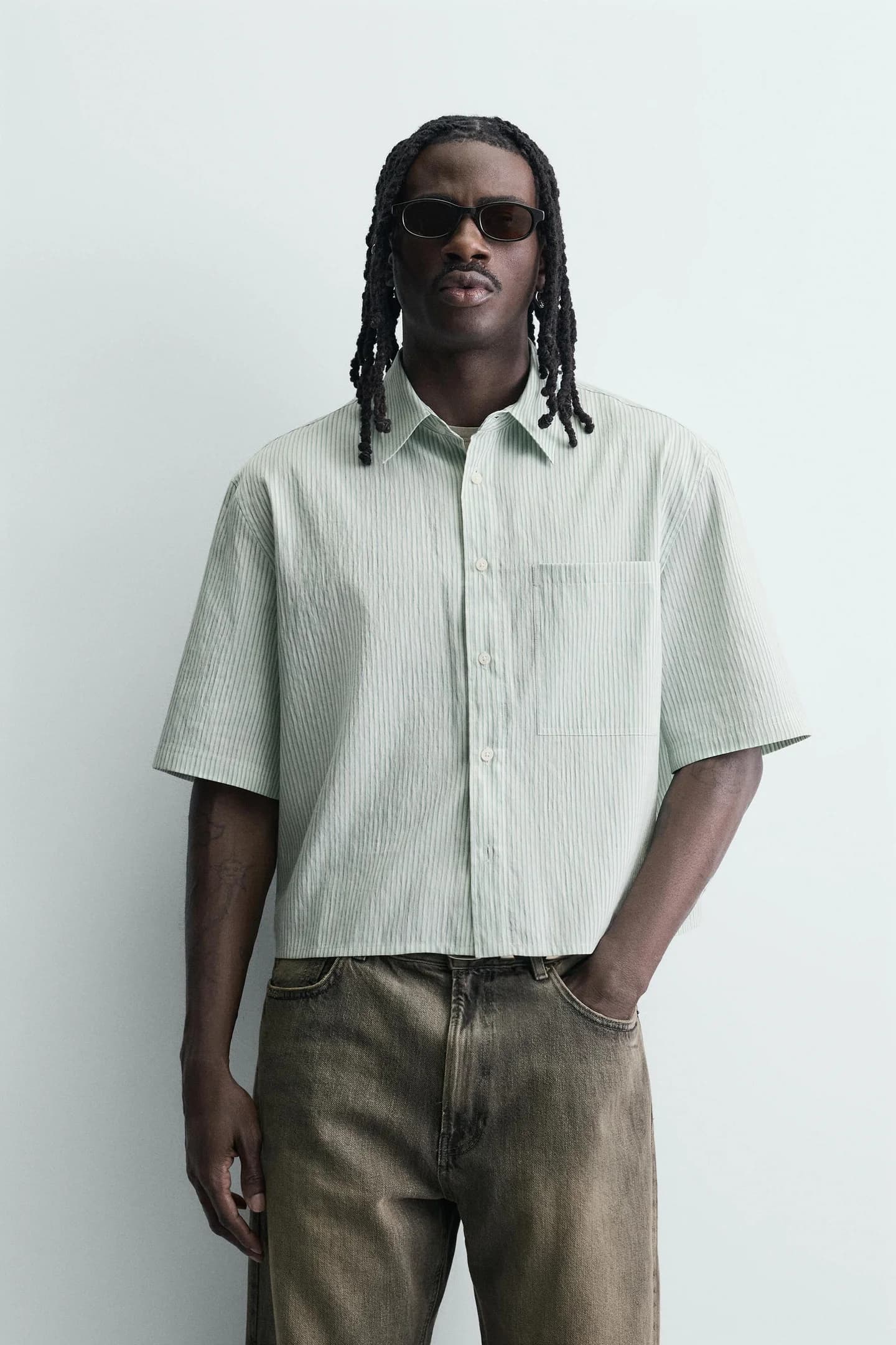 КОРОТКАЯ РУБАШКА В КЛЕТИКУ