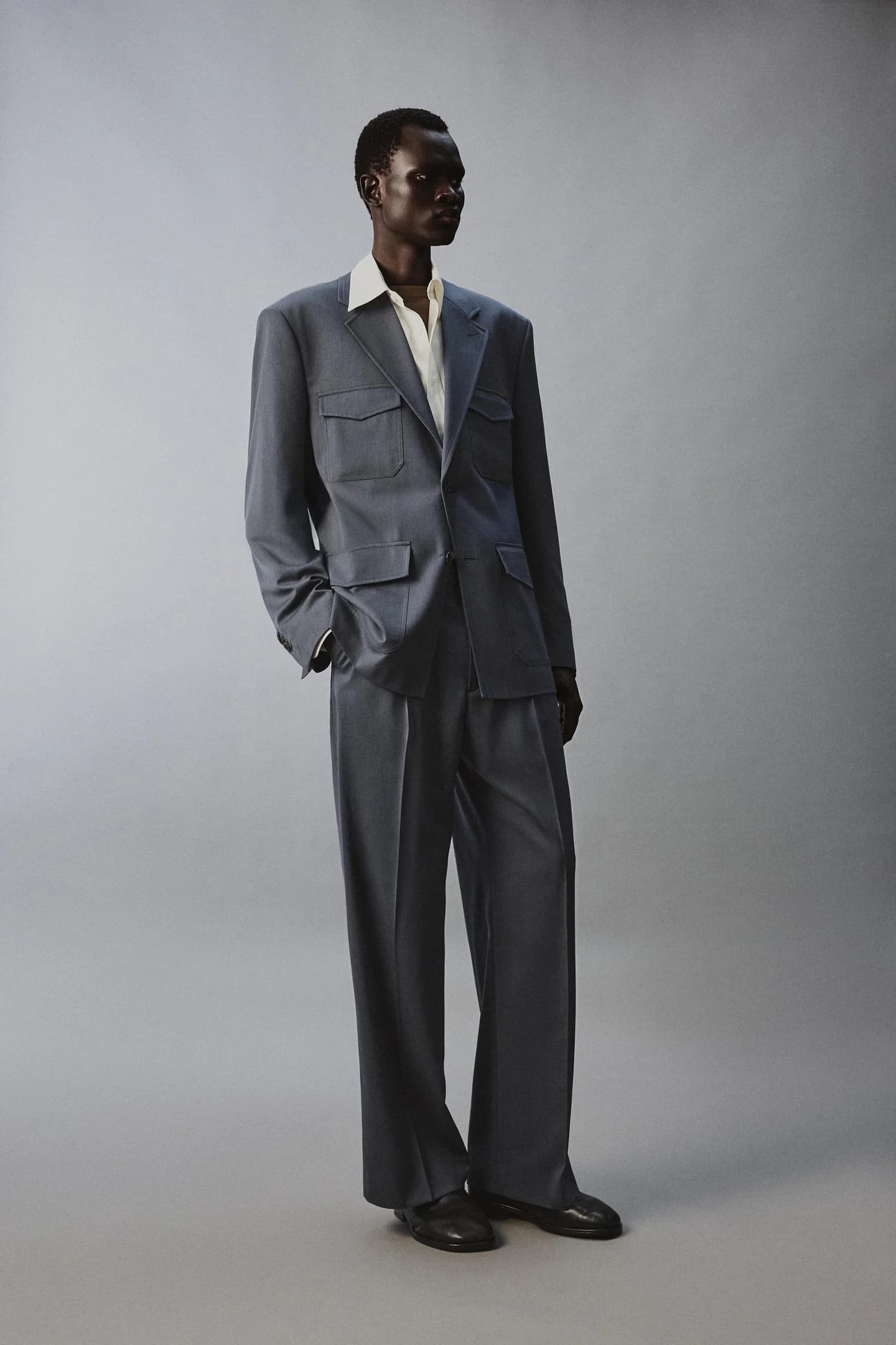 БРЮКИ КОСТЮМНЫЕ БРЮКИ ИЗ ШЕРСТЯНОЙ ТКАНИ