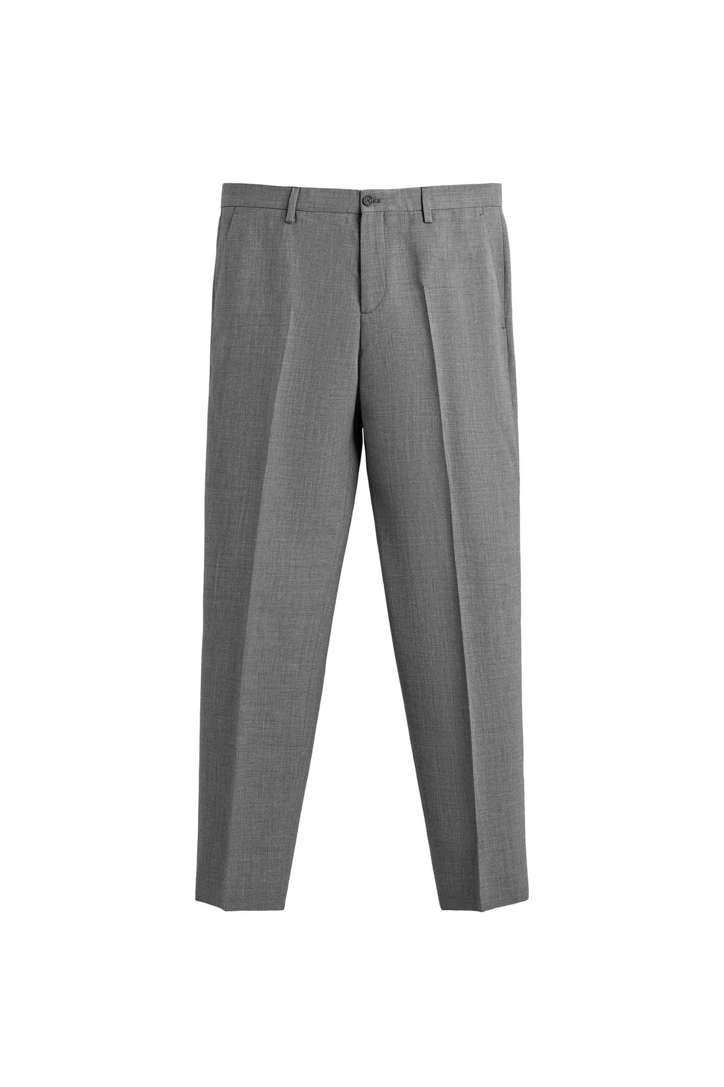 КОСТЮМНЫЕ БРЮКИ ПРИМАННОГО КРОЯ ИЗ СТРУКТУРНОЙ ТКАНИ - фото 3