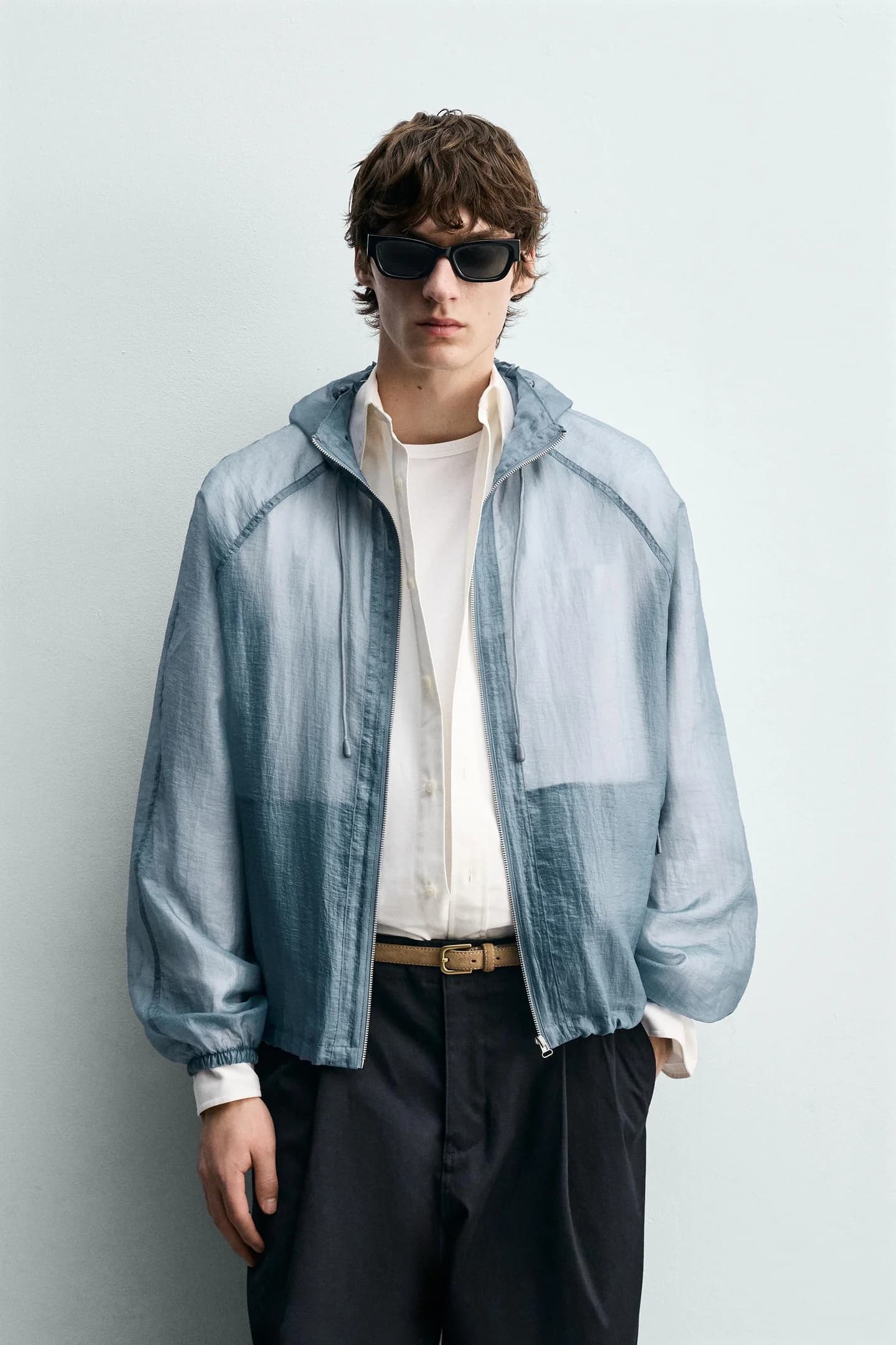 КУРТКА ИЗ ЛЕГКОЙ УКОРОЧЕННОЙ ТЕХНИЧЕСКОЙ ТКАНИ - фото 2