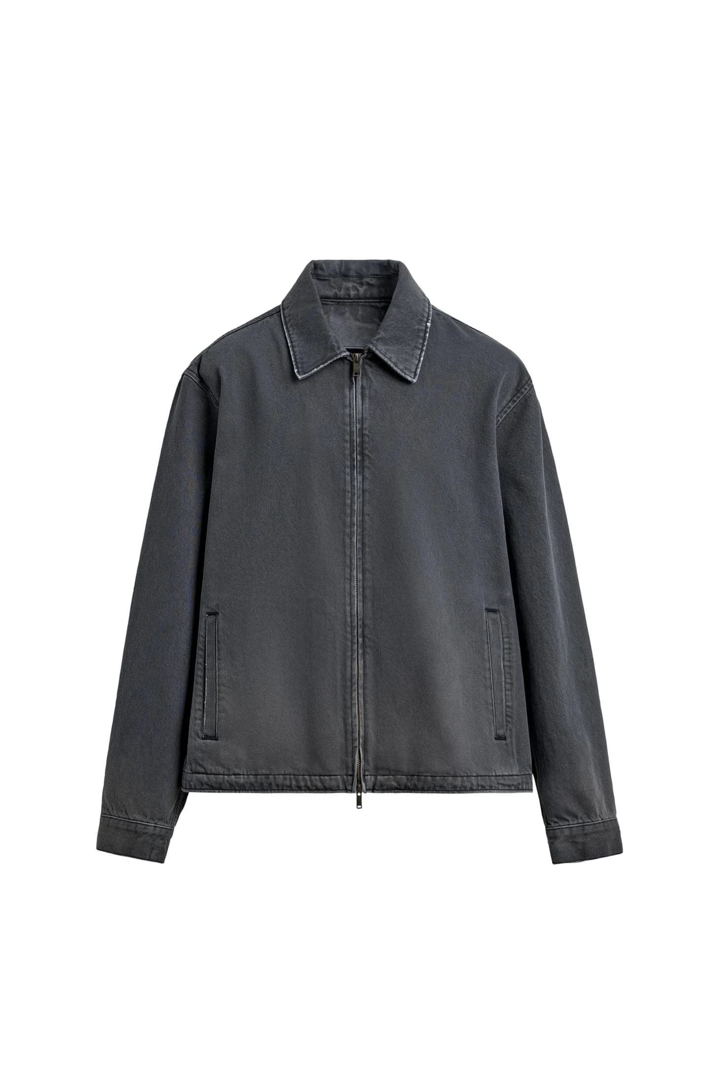 ДЖИНСОВАЯ КУРТКА СТАНДАРТНОГО КРОЯ НА МОЛНИИ - фото 3