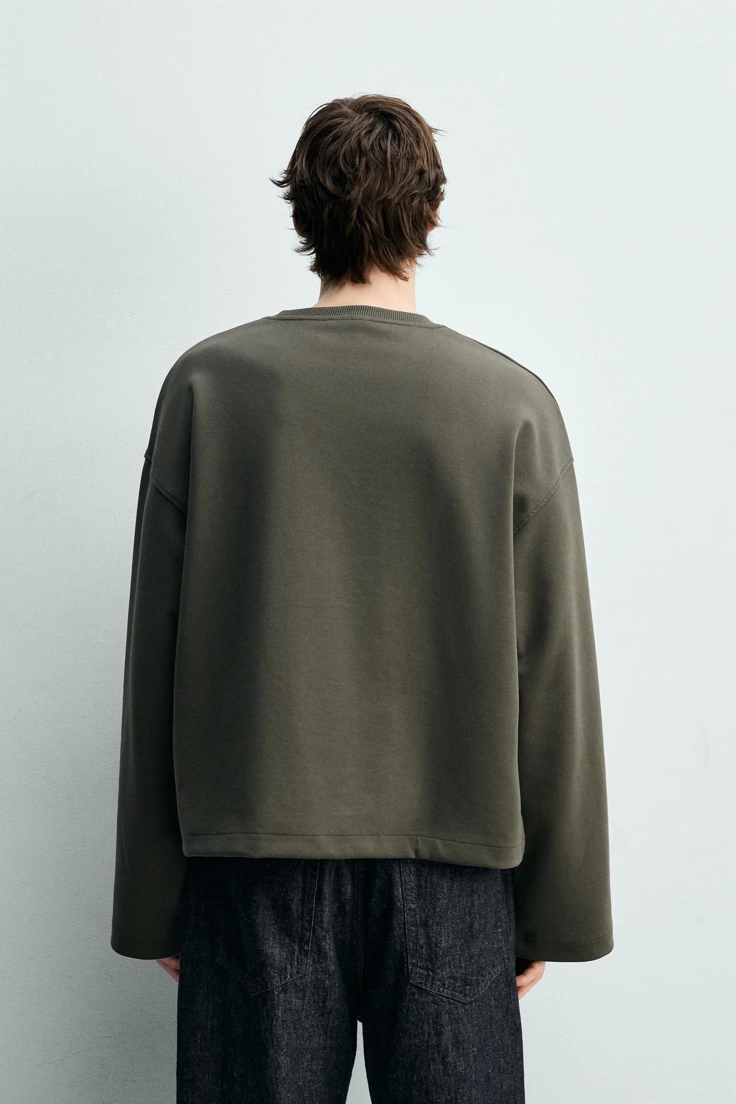 КОРОТКИЙ СВИТШОТ ИЗ ТКАНИ ИНТЕРЛОК - фото 2