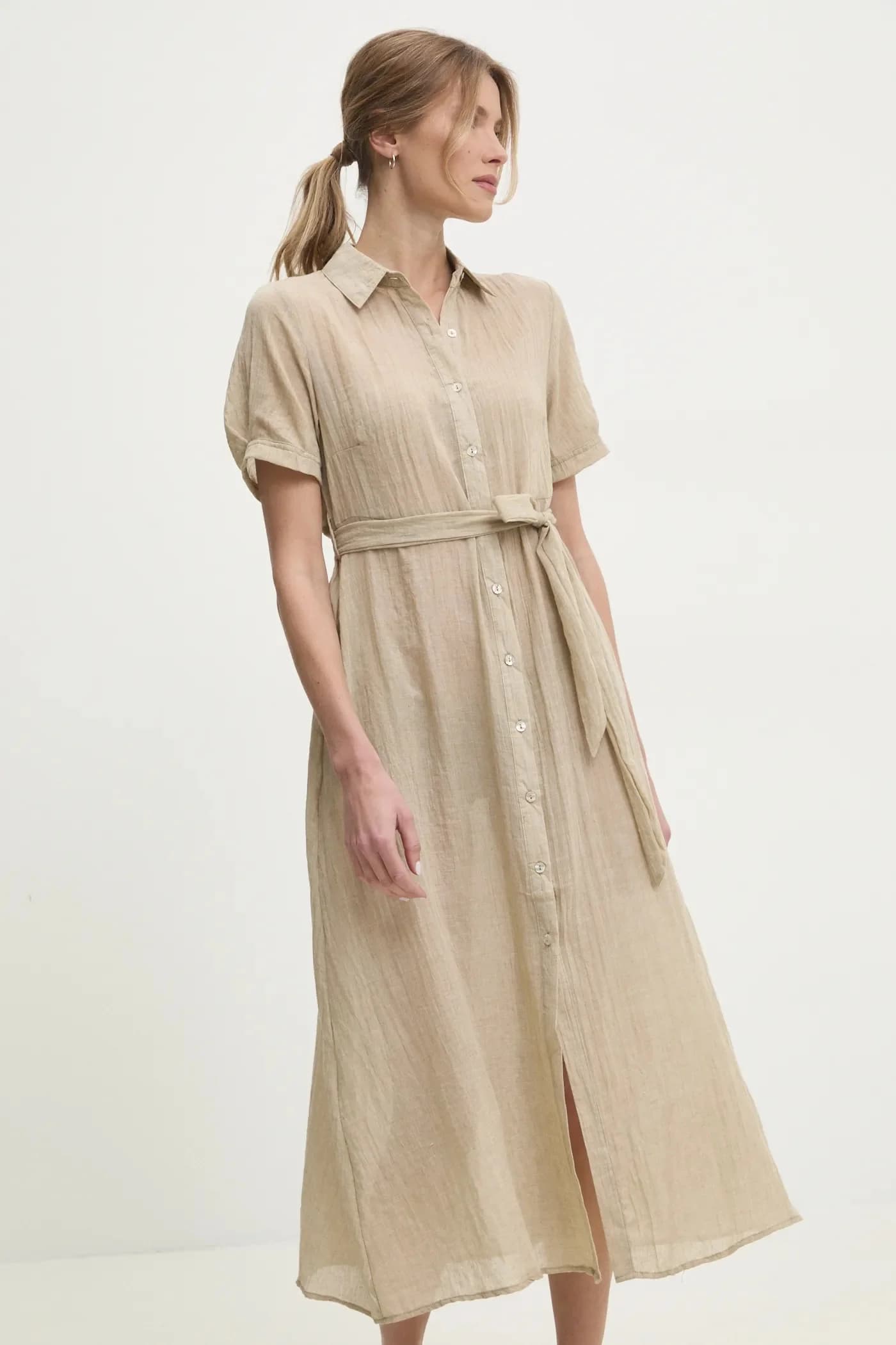 Льняное платье