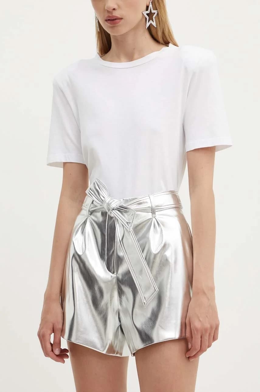 Шорты из веганской кожи