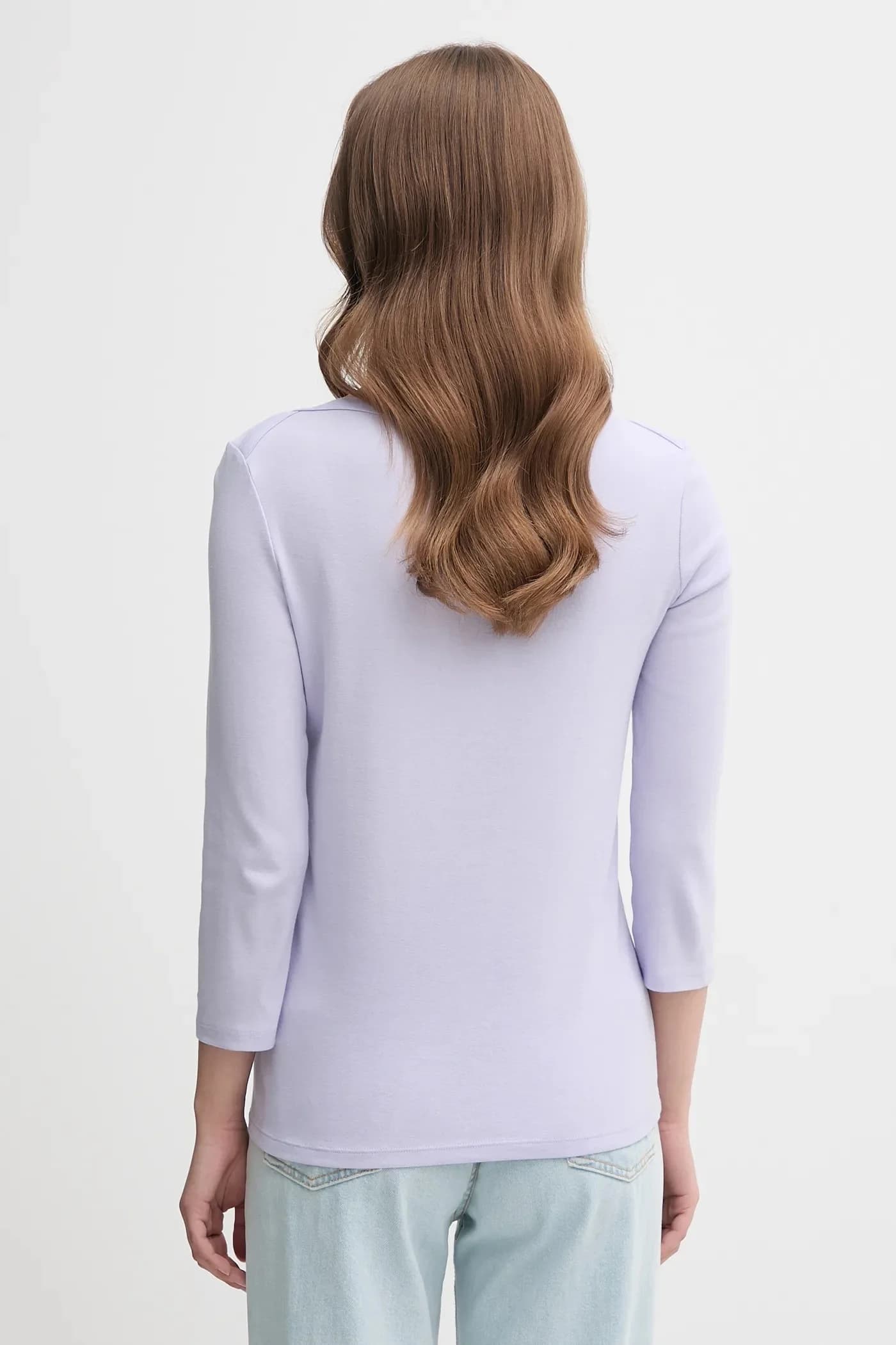 Хлопковая рубашка с длинным рукавом - фото 3