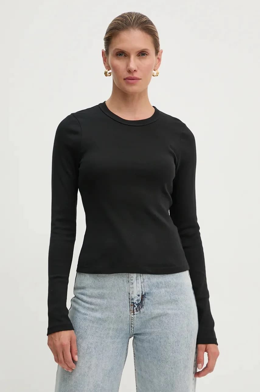 Хлопковая рубашка с длинным рукавом