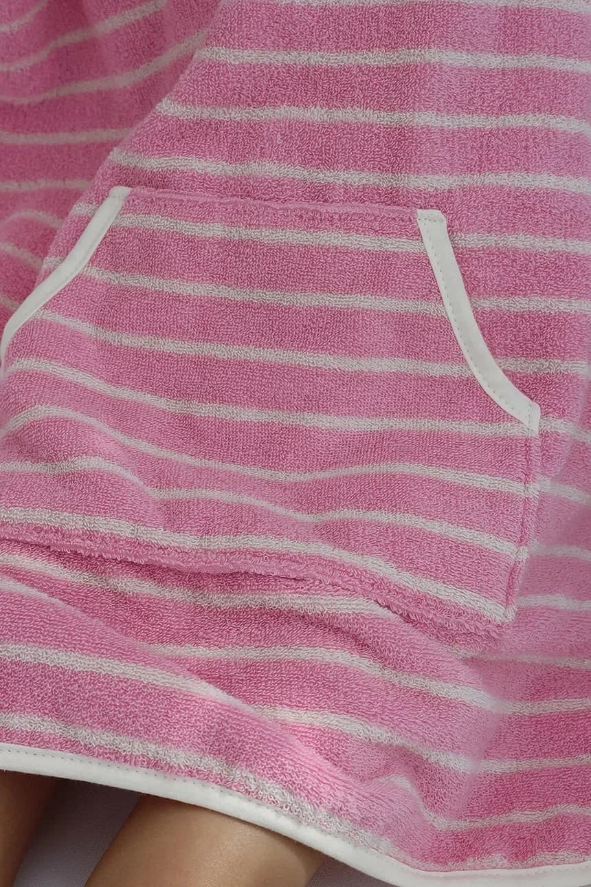 Детское полотенце с капюшоном Cotton Candy Pink Stripe - фото 6