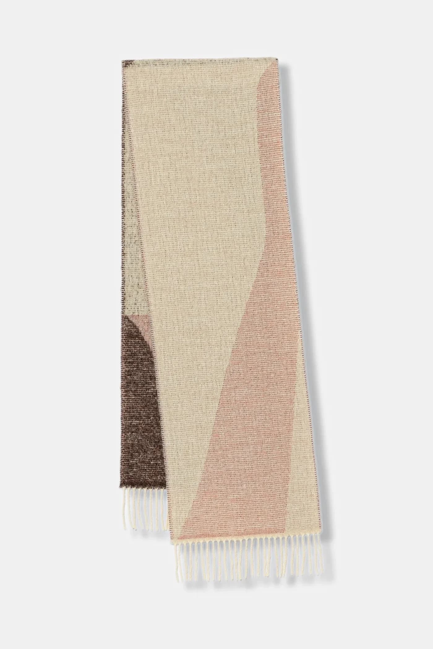 Шарф с шерстью