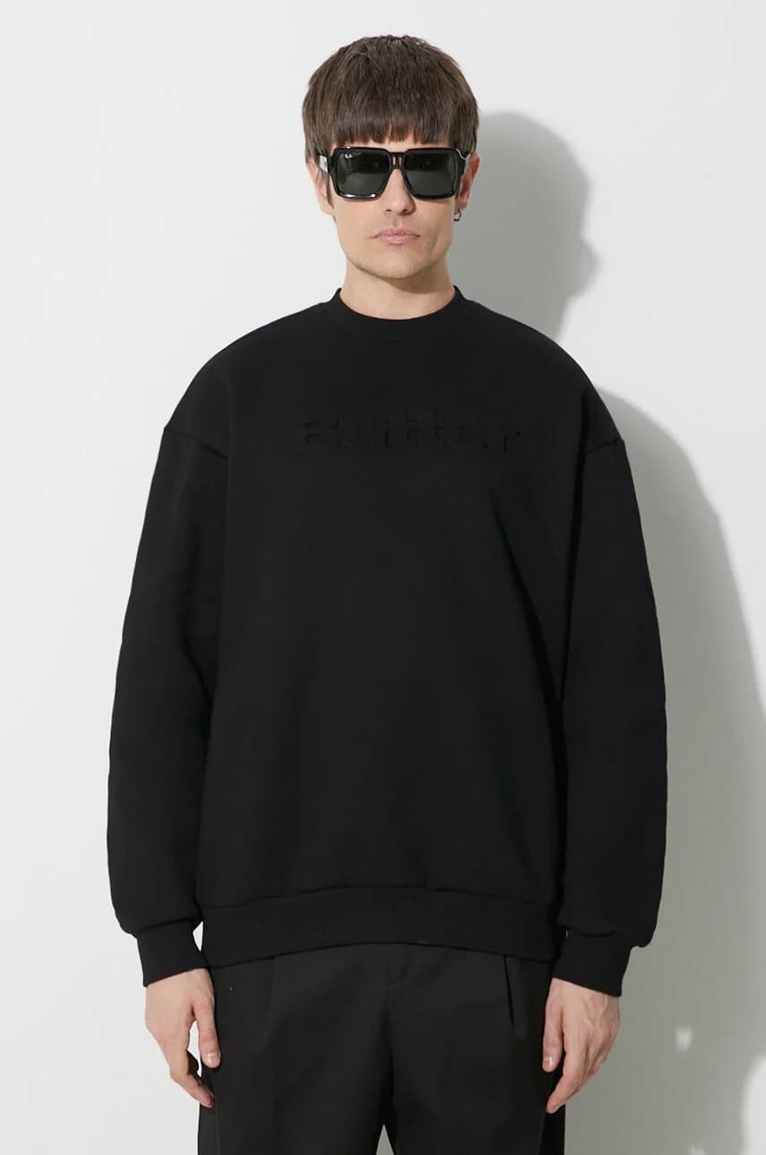 Толстовка с круглым вырезом и тисненым логотипом