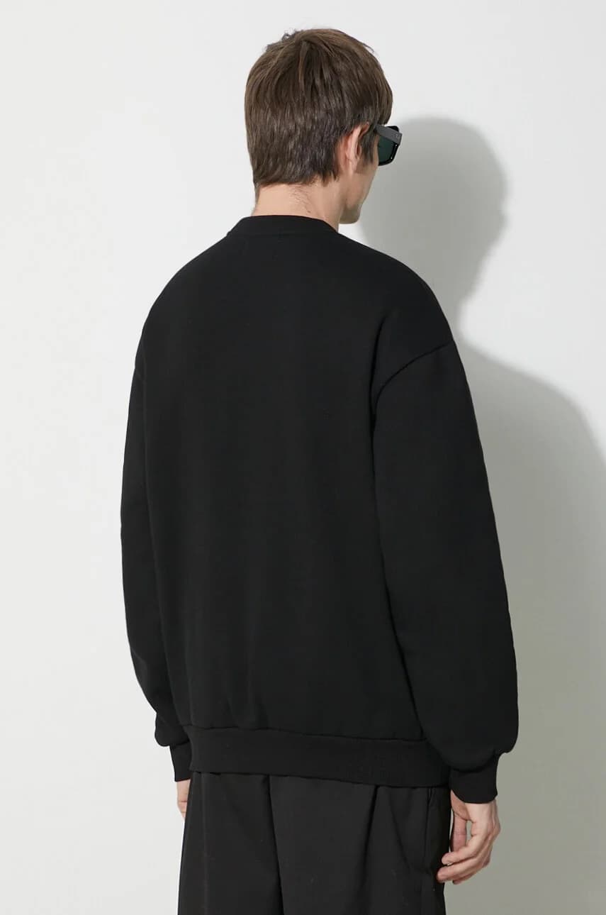 Толстовка с круглым вырезом и тисненым логотипом - фото 3