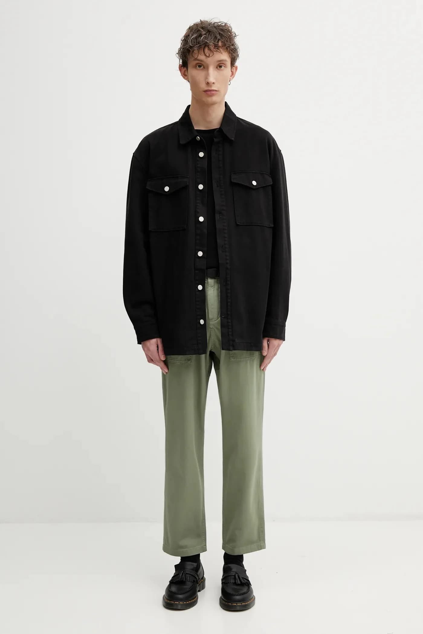 хлопковые брюки LOOSE TAPERED RIDGE PANT - фото 5